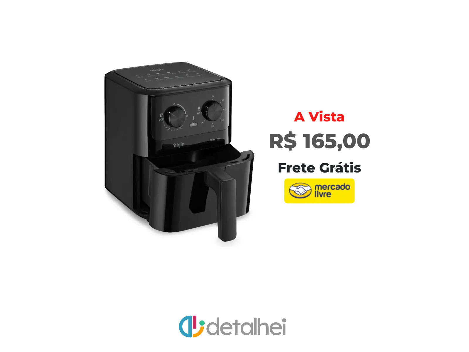 Foto do produto ❗Fritadeira Elétrica Air Fryer Quad Fry 4,2 L,1400w Preto Elgin<br/>#Mercado Livre: <a href="https://harpy.me/FpX5s8k3SlL3" target="_blank" rel="nofollow">https://harpy.me/FpX5s8k3SlL3</a>