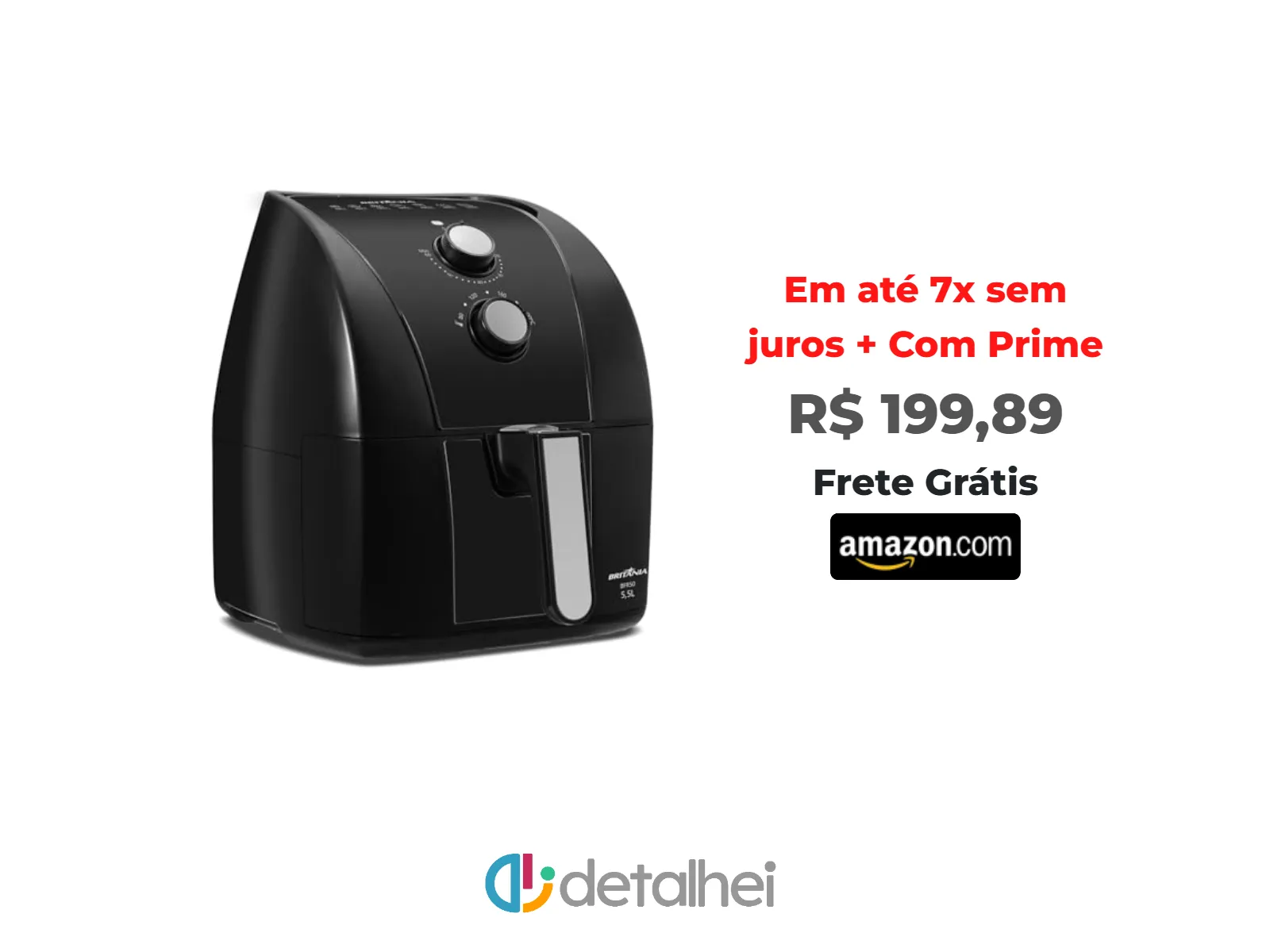 Foto do produto ❗Oferta Prime Day - Fritadeira Air Fryer Britânia 5,5L 1500W BFR50 Redstone 220V<br/>#Amazon: <a href="https://harpy.me/sFOomzHFt233" target="_blank" rel="nofollow">https://harpy.me/sFOomzHFt233</a>