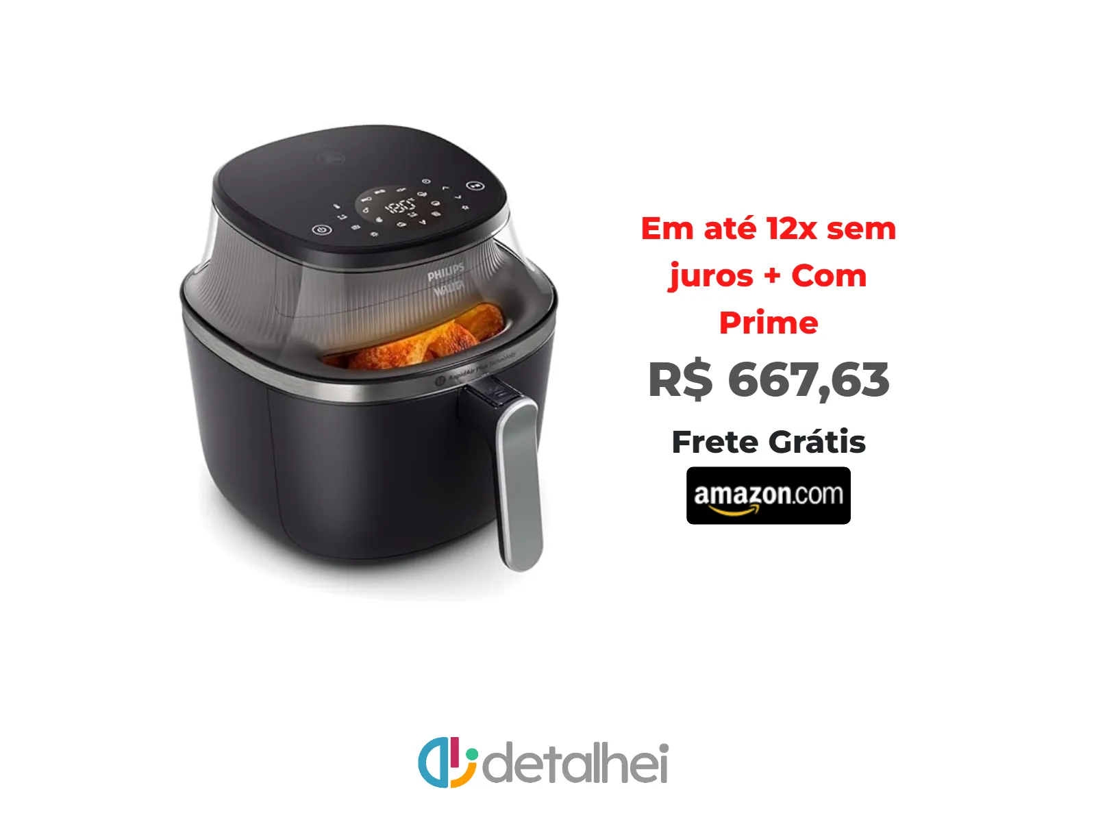 Foto do produto ❗Oferta Prime Day - Fritadeira air fryer Digital c/visor, Philips Walita, 7,2L, preta, 110v – NA341<br/>#Amazon: <a href="https://harpy.me/oKkxAUHraNcQ" target="_blank" rel="nofollow">https://harpy.me/oKkxAUHraNcQ</a>