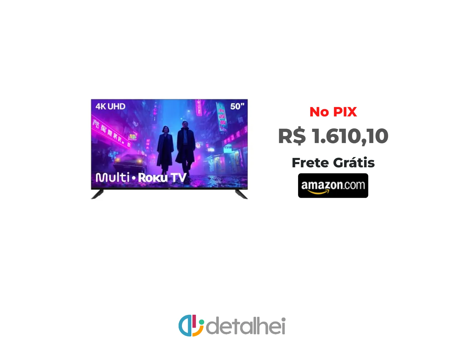 Foto do produto ❗Smart TV 50" Roku Multi 4K Compatível com Alexa e Google Home<br/>#Amazon: <a href="https://harpy.me/O94VCZOqra5H" target="_blank" rel="nofollow">https://harpy.me/O94VCZOqra5H</a>