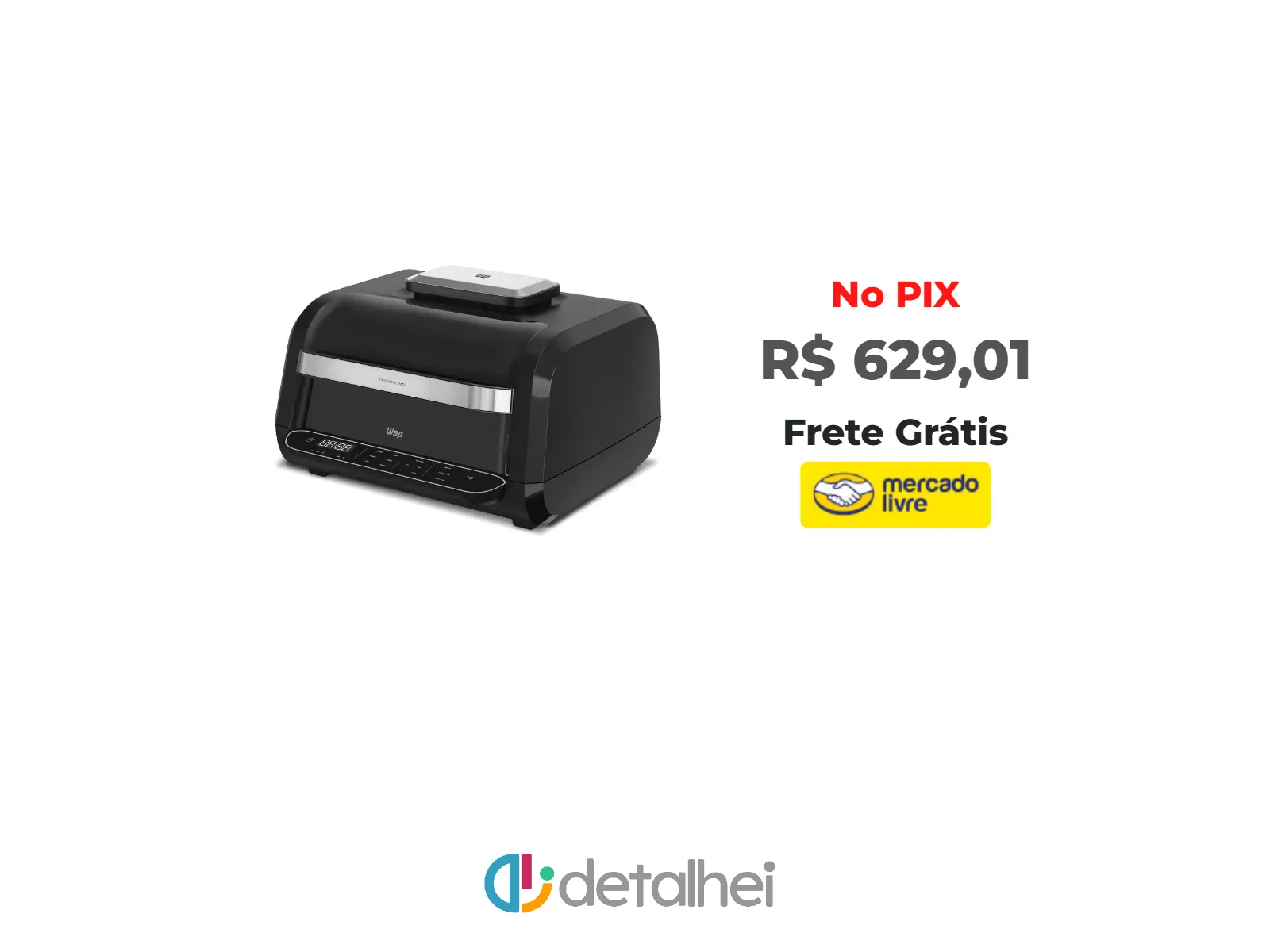 Foto do produto ❗Fritadeira Elétrica Air Fryer 8 em 1 Wap Barbecue Heat Digital Wc Ab1030 127V<br/>#Mercado Livre: <a href="https://harpy.me/kEBHMTGP6_5C" target="_blank" rel="nofollow">https://harpy.me/kEBHMTGP6_5C</a>
