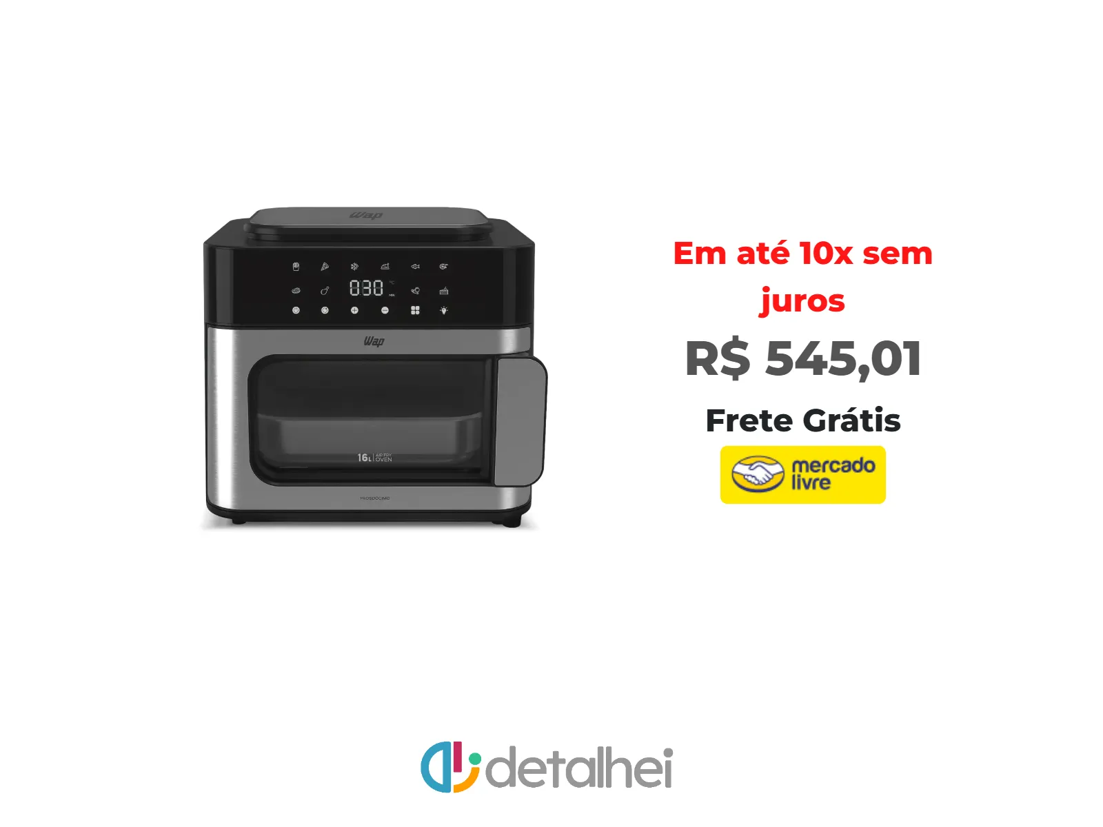 Foto do produto ❗Fritadeira Air Fryer Barbecue WAP Multi-comb Digital Wafc16 16 Litros Com 10 Funções 220v<br/>#Mercado Livre: <a href="https://harpy.me/xHVRNNw7x7J_" target="_blank" rel="nofollow">https://harpy.me/xHVRNNw7x7J_</a>