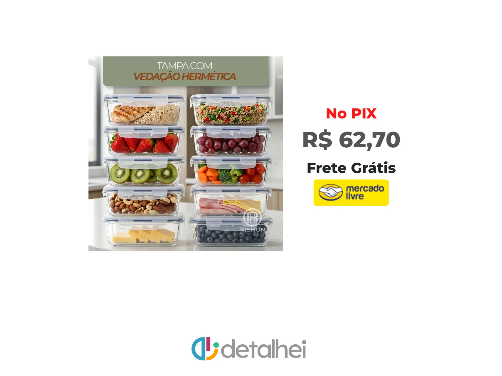 Foto do produto ❗Kit 10 Pote De Vidro Marmita Hermético 370ml Freezer Fitness Rishon<br/>#Mercado Livre: <a href="https://harpy.me/_DEpftuqSmtd" target="_blank" rel="nofollow">https://harpy.me/_DEpftuqSmtd</a>