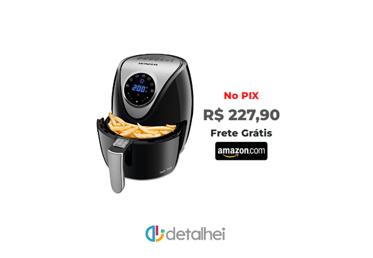 Foto do produto ❗Fritadeira Sem Óleo Air Fryer 3,5L, Mondial, Preto/Inox, 1500W, 110V - AF-30-DI<br/>#Amazon: <a href="https://harpy.me/sCnl1POPo0Q1" target="_blank" rel="nofollow">https://harpy.me/sCnl1POPo0Q1</a>