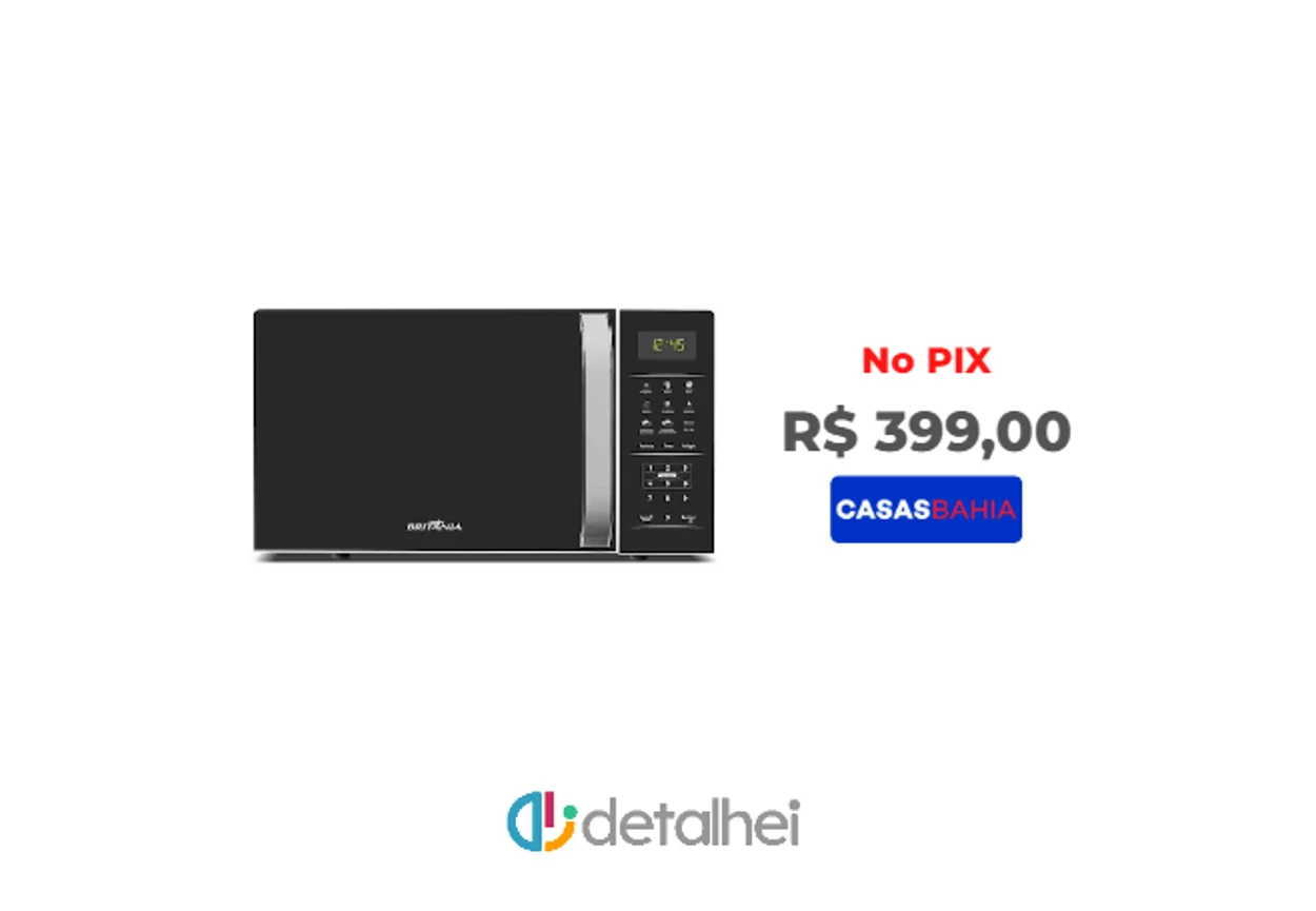 Foto do produto ❗Micro-ondas Britânia BMO23 20L Limpa Fácil 1100W Preto/Branco - 110V<br/>#Casas Bahia: <a href="https://harpy.me/bZ8zb7uqeMIy" target="_blank" rel="nofollow">https://harpy.me/bZ8zb7uqeMIy</a>