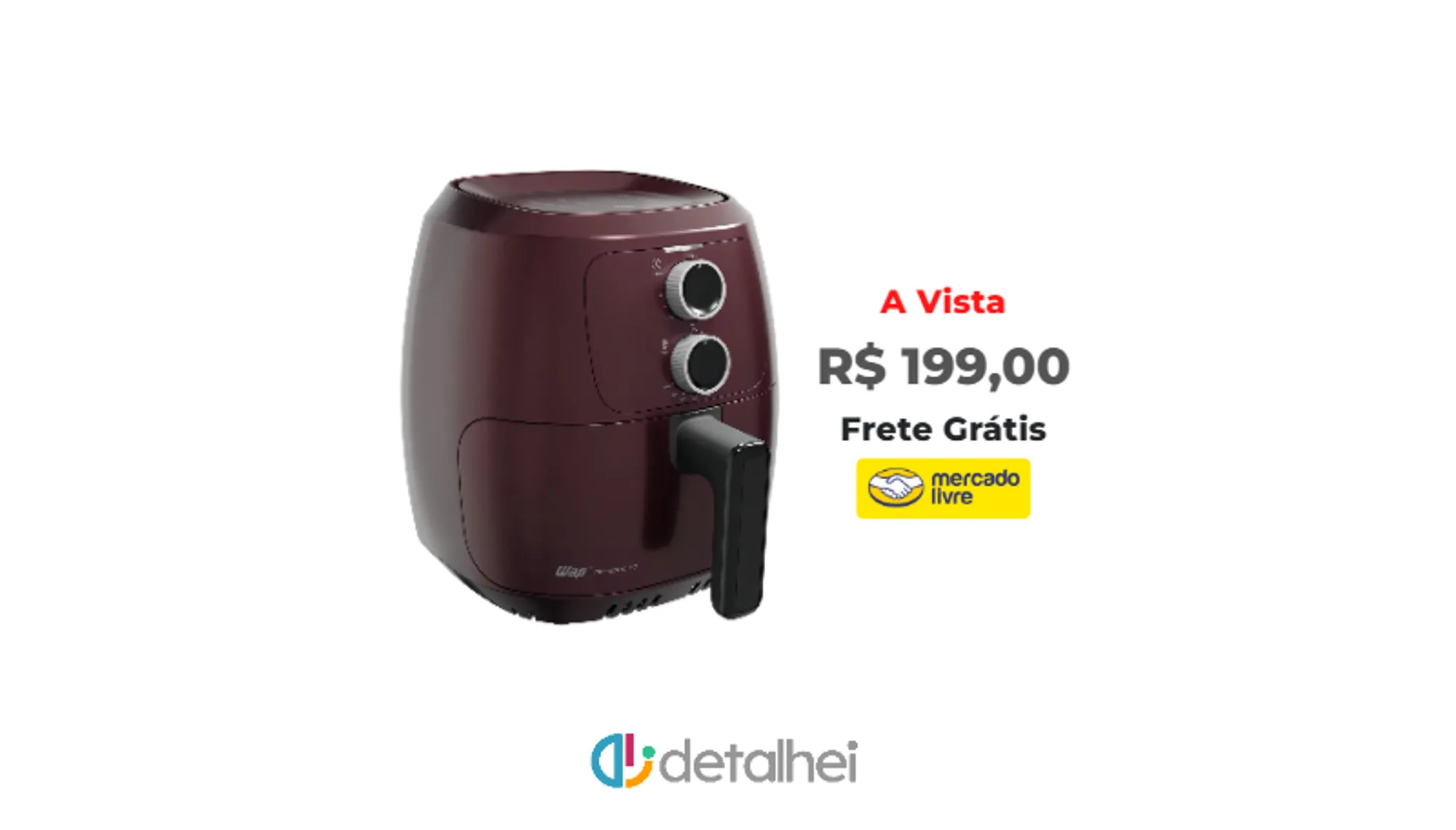 Foto do produto ❗Fritadeira Elétrica WAP Air Fryer Family 4L Antiaderente Vermelha<br/>#Mercado Livre: <a href="https://harpy.me/nCDL8gwJ5GyH" target="_blank" rel="nofollow">https://harpy.me/nCDL8gwJ5GyH</a>
