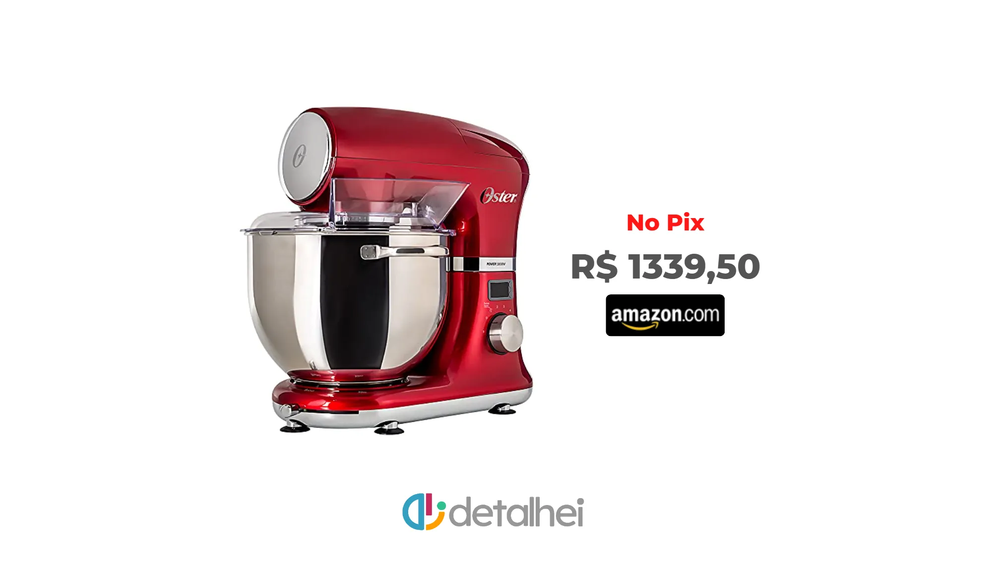 Foto do produto ❗Oster Batedeira Planetária Digital, Bowl Inox, 5L, 110V, Vermelha, 1000W, OBAT911<br/>#Amazon: <a href="https://harpy.me/vhKzvPoMzpKp" target="_blank" rel="nofollow">https://harpy.me/vhKzvPoMzpKp</a>