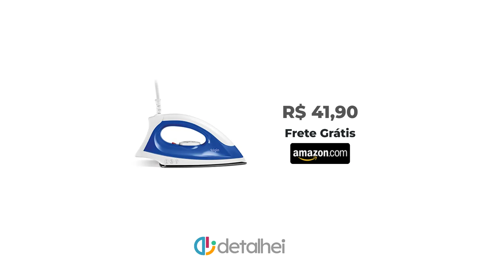 Foto do produto ❗Ferro de Passar a Seco Iron Force Elgin Super Leve Branco e Azul Base Antiaderente 220V<br/>#Amazon: <a href="https://harpy.me/ZGsbe6KR81Ab" target="_blank" rel="nofollow">https://harpy.me/ZGsbe6KR81Ab</a>
