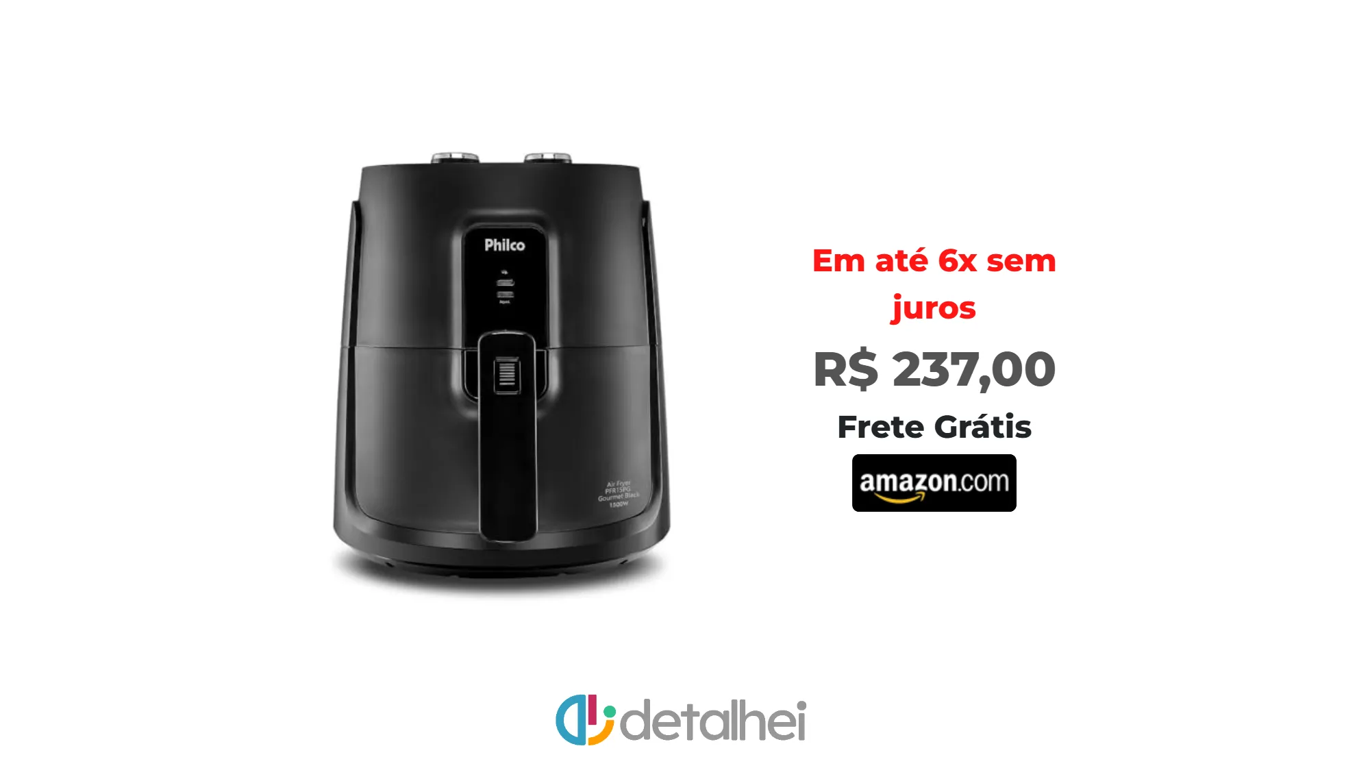 Foto do produto ❗Fritadeira Air Fryer Gourmet Philco 4,4 Litros 1500w Preto Pfr15pg - 220v<br/>#Amazon: <a href="https://harpy.me/I1gg4aZiAiOq" target="_blank" rel="nofollow">https://harpy.me/I1gg4aZiAiOq</a>