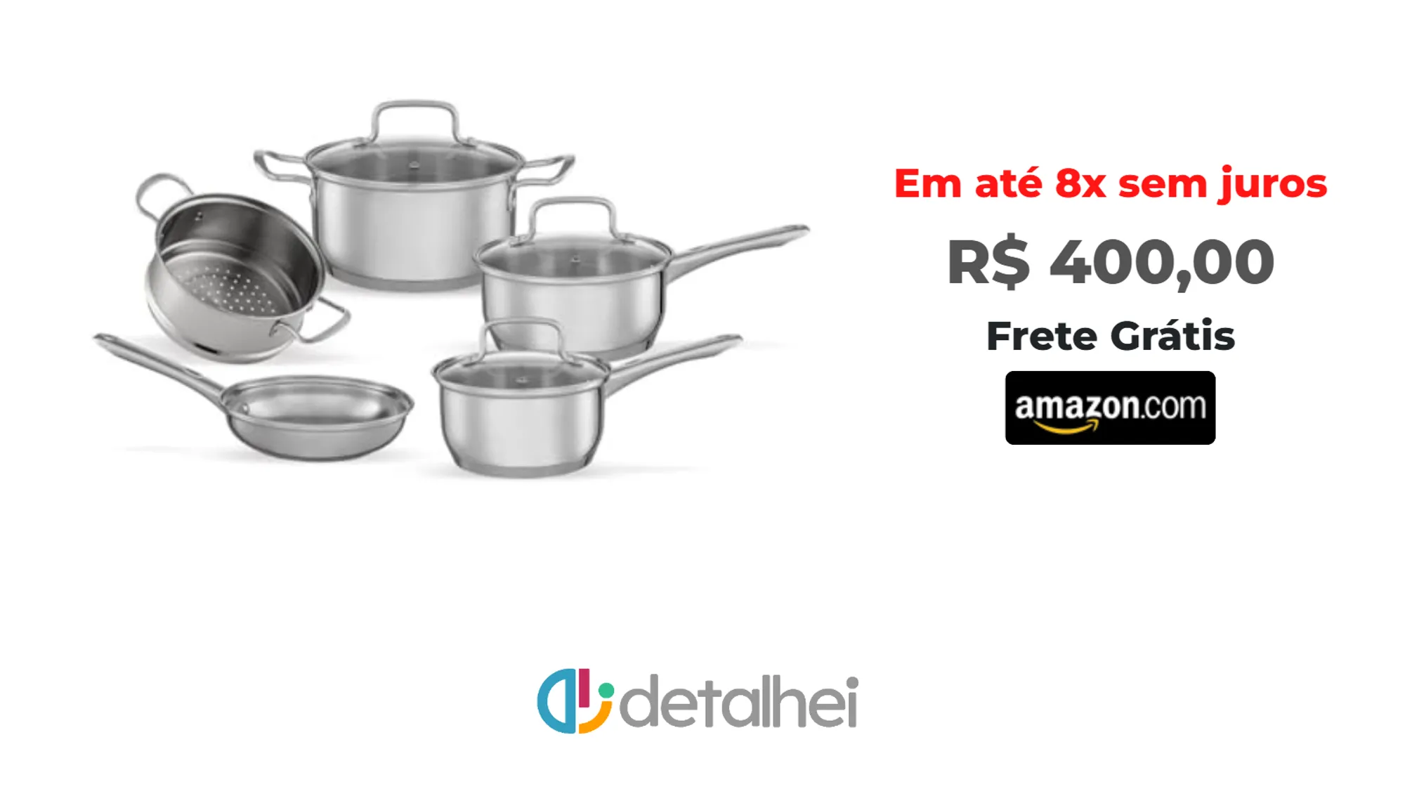 Foto do produto ❗Brinox - Jogo de Panelas Aço Inoxidável Fundo Triplo 5 Peças Jasmin com Indução - Inox<br/>#Amazon: <a href="https://harpy.me/NET_pEDSO8Av" target="_blank" rel="nofollow">https://harpy.me/NET_pEDSO8Av</a>