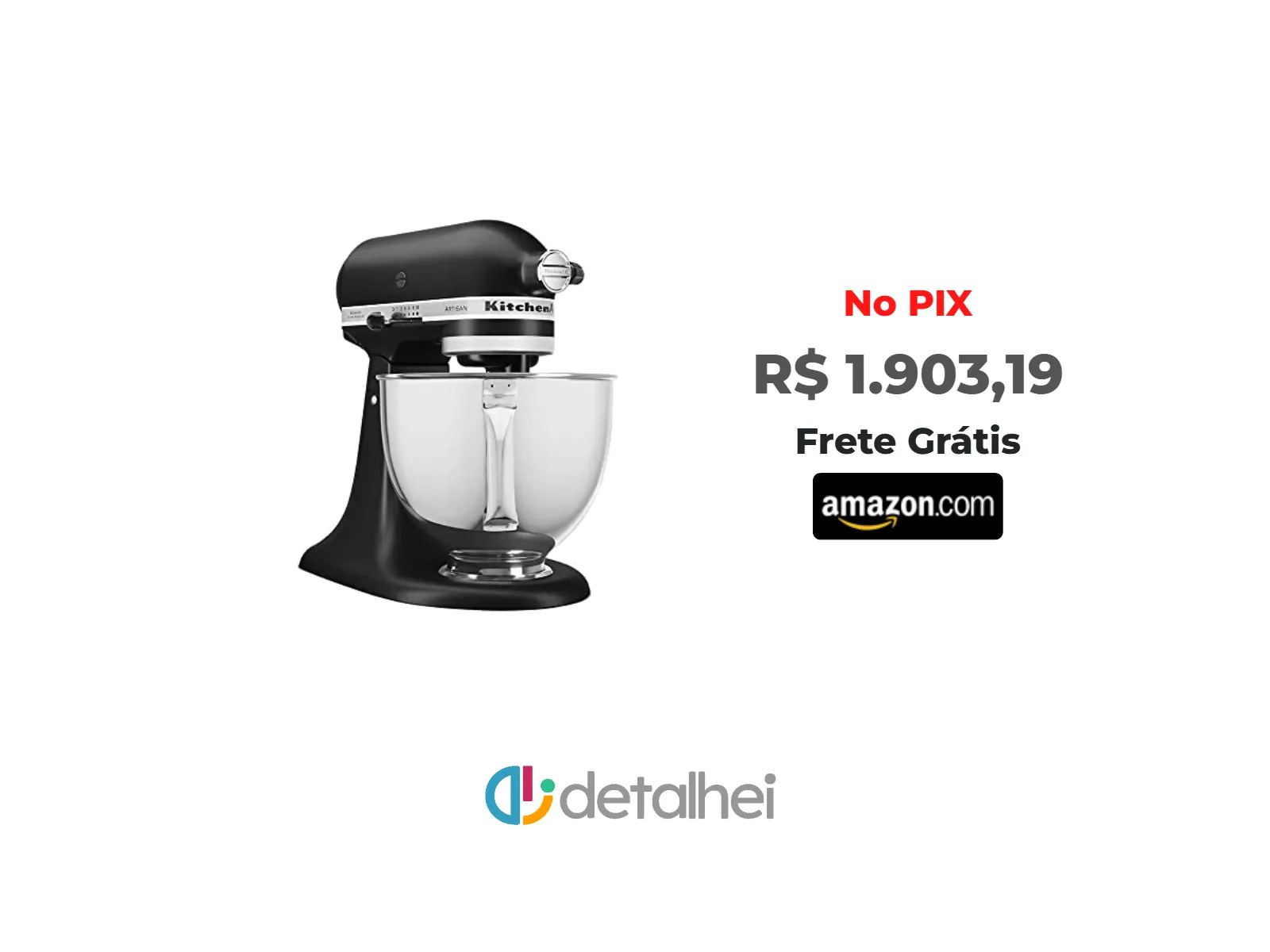Foto do produto ❗Batedeira Stand Mixer KitchenAid Artisan Black Matte - 110V, KEA33CP<br/>#Amazon: <a href="https://harpy.me/HGgWqZNe7fk8" target="_blank" rel="nofollow">https://harpy.me/HGgWqZNe7fk8</a>