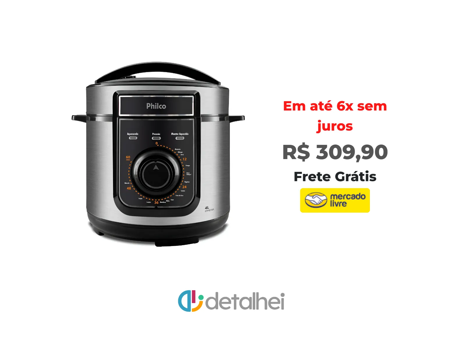 Foto do produto ❗Panela De Pressão Elétrica Philco 4l 14 Funções Pppe04a Cor Preto<br/>#Mercado Livre: <a href="https://harpy.me/uCAJnnEwseq9" target="_blank" rel="nofollow">https://harpy.me/uCAJnnEwseq9</a>