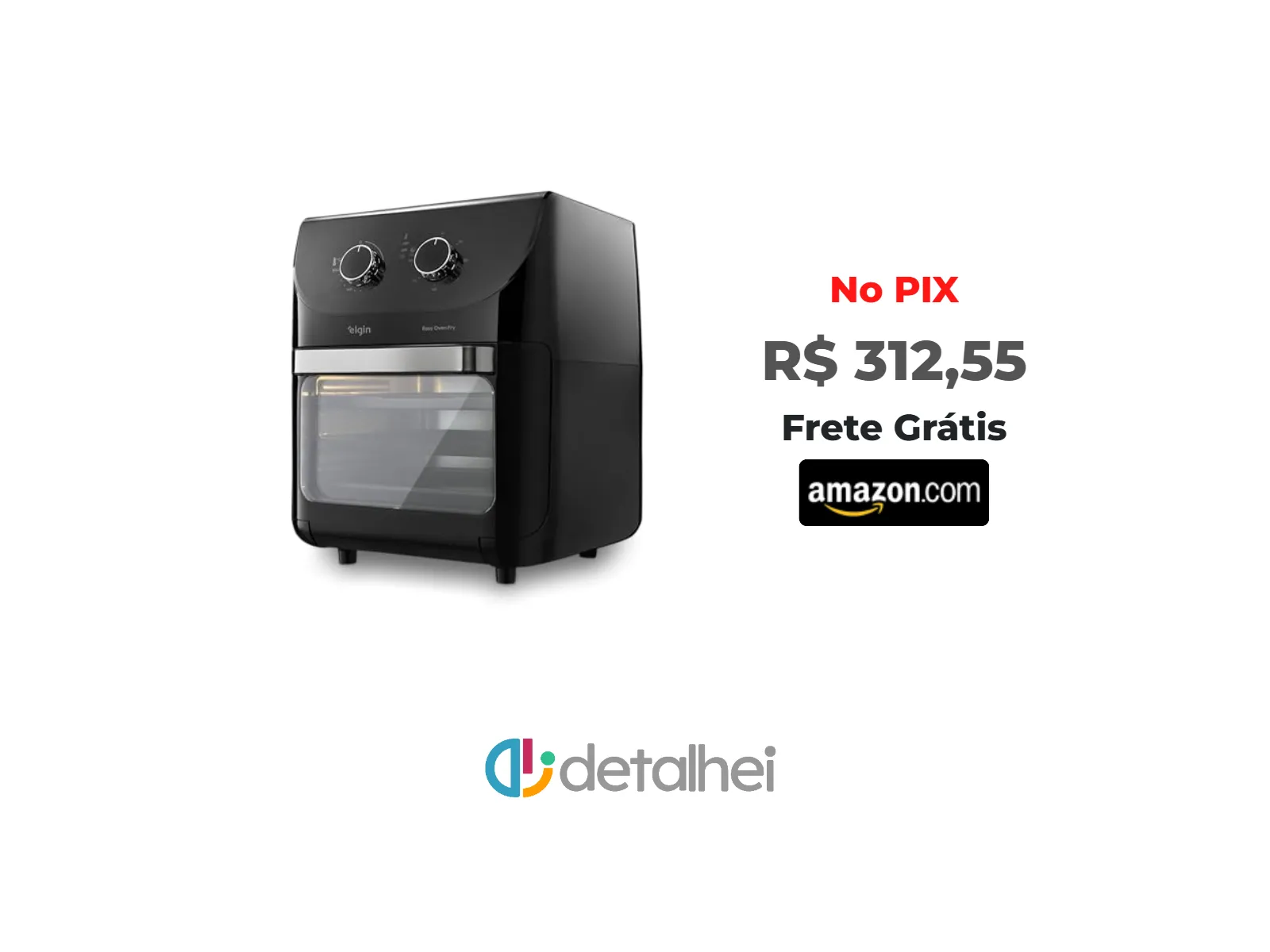 Foto do produto ❗Fritadeira Easy Oven Fry 3 em 1 Elgin 12 Litros 110V - Assa, Frita sem óleo e Reaquece - Airfryer<br/>#Amazon: <a href="https://harpy.me/ZZX07kCbMZTO" target="_blank" rel="nofollow">https://harpy.me/ZZX07kCbMZTO</a>