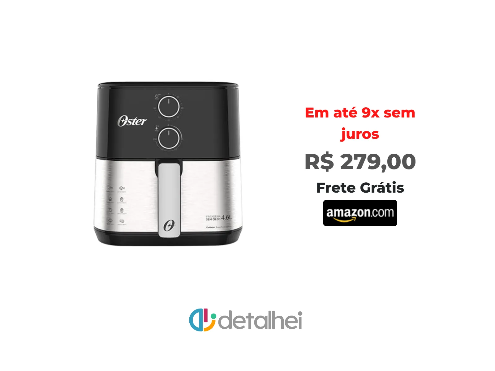 Foto do produto ❗Fritadeira Sem Óleo Oster 127V - OFRT520, PRETO<br/>#Amazon: <a href="https://harpy.me/zmnRZW5IJfKm" target="_blank" rel="nofollow">https://harpy.me/zmnRZW5IJfKm</a>