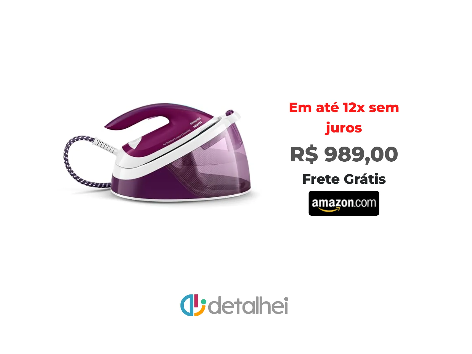 Foto do produto ❗Ferro de Passar PerfectCare Compact Essential Philips Walita Rosa 1800W, 110v - GC6842/32<br/>#Amazon: <a href="https://harpy.me/jymBVD35eFeb" target="_blank" rel="nofollow">https://harpy.me/jymBVD35eFeb</a>