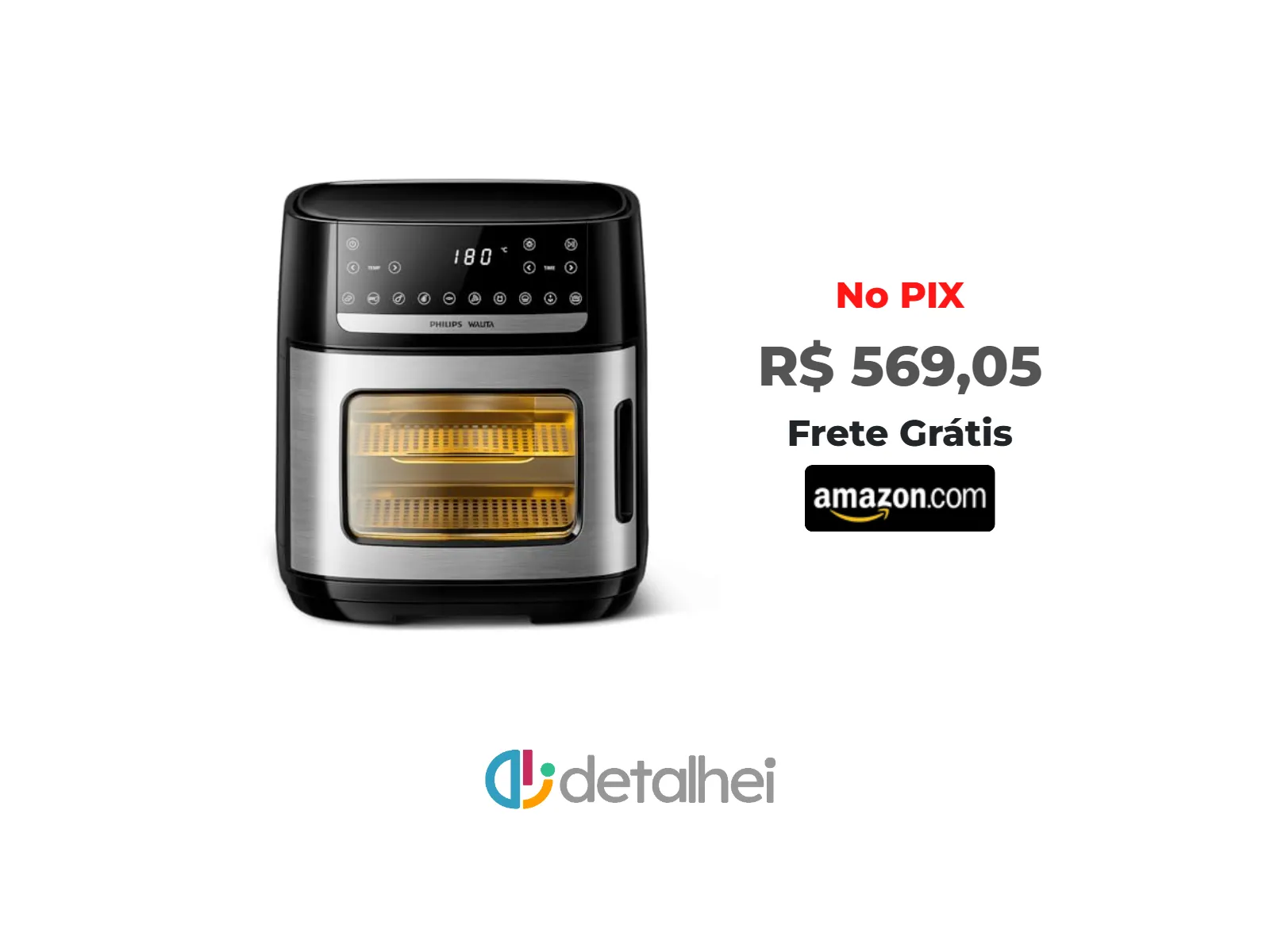 Foto do produto ❗Fritadeira Airfryer Forno Philips Walita, Série 5000, 2 anos de garantia, 1600W, 110v - AI551/09<br/>#Amazon: <a href="https://harpy.me/MDpLKAExeIDY" target="_blank" rel="nofollow">https://harpy.me/MDpLKAExeIDY</a>