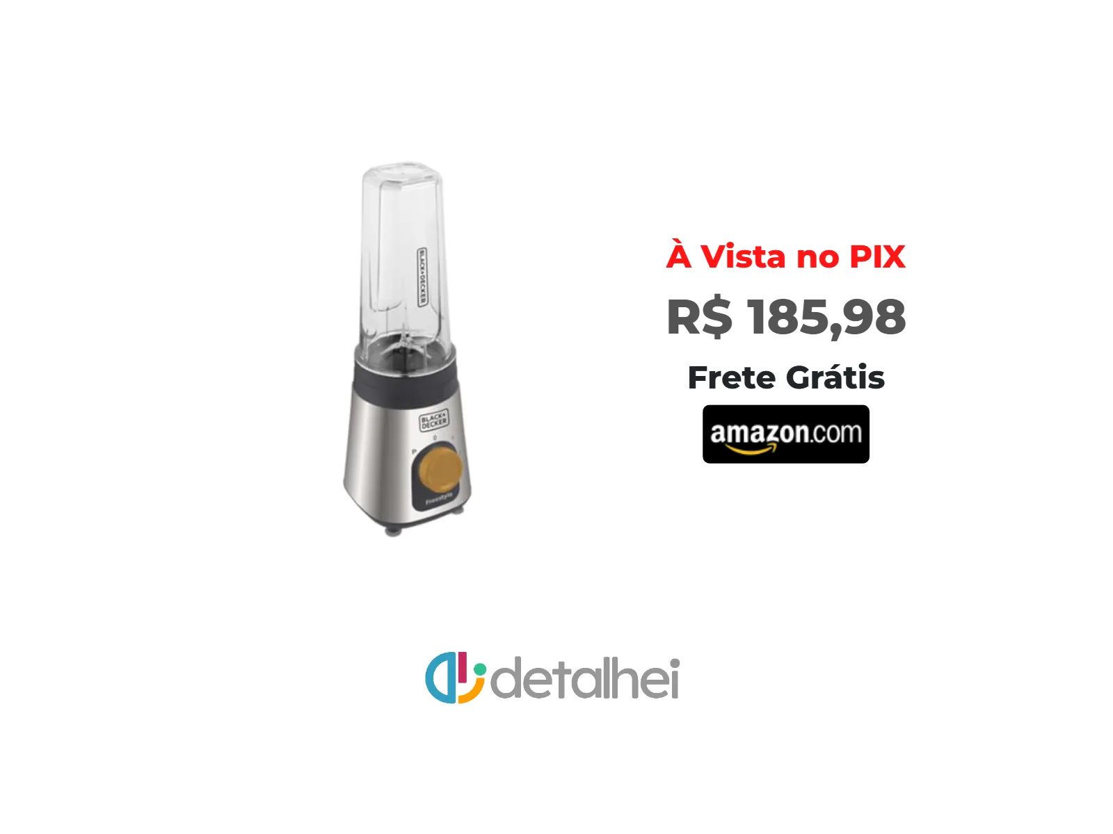 Foto do produto ❗BLACK+DECKER Liquidificador, Processador, Freestyle, com Acabamento em Inox, Modelo LP320, 110V<br/>#Amazon: <a href="https://harpy.me/nNR05o6Jpiyz" target="_blank" rel="nofollow">https://harpy.me/nNR05o6Jpiyz</a>