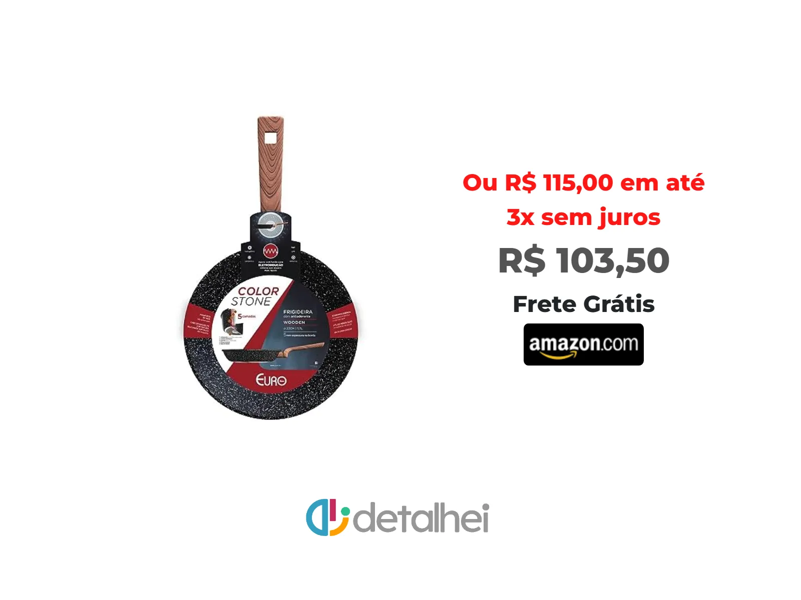 Foto do produto ❗Euro Home - Frigideira 22 cm de Alumínio com Antiaderente ColorStone Wooden - ALU8259-WD<br/>#Amazon: <a href="https://harpy.me/X-5-DHBRMamA" target="_blank" rel="nofollow">https://harpy.me/X-5-DHBRMamA</a>