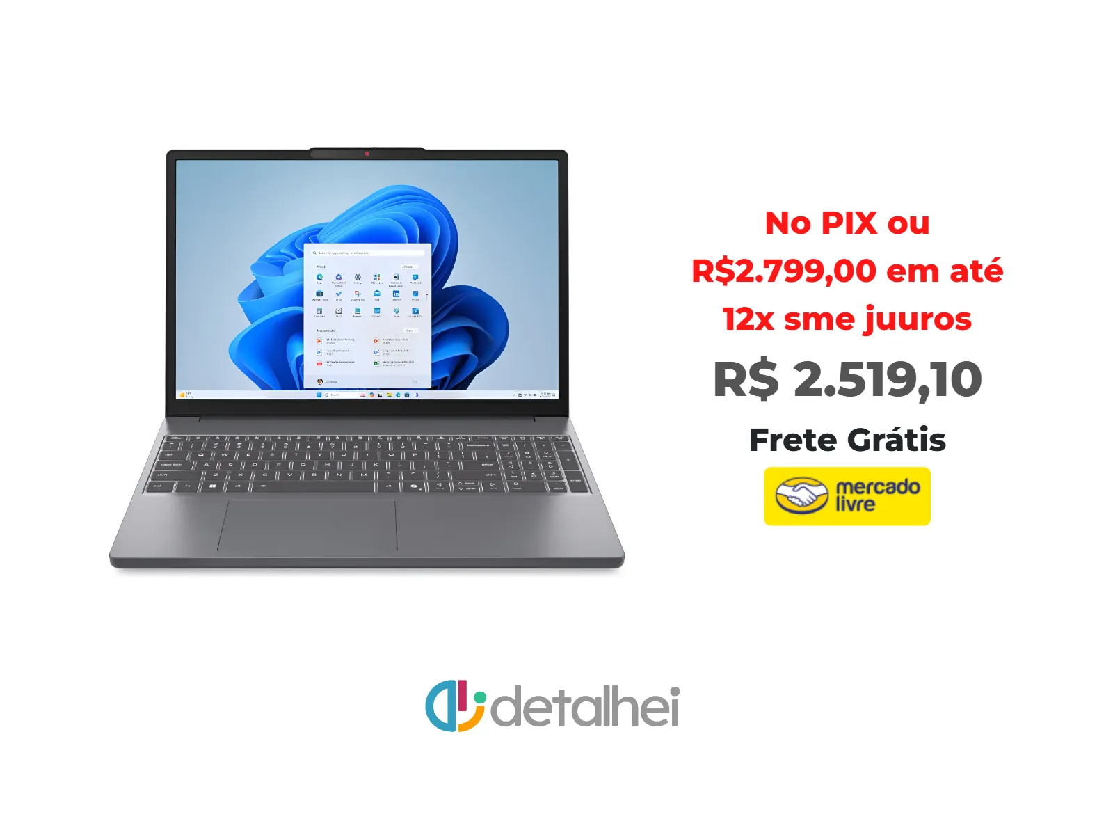 Foto do produto ❗Notebook Lenovo Ideapad Slim 3 15irh10 Intel Core i5-13420h 8gb 256gb Ssd Windows 11 15.3 - 83ns0003br Luna Grey<br/>#Mercado Livre: <a href="https://harpy.me/TvuSBLwZrKdK" target="_blank" rel="nofollow">https://harpy.me/TvuSBLwZrKdK</a>