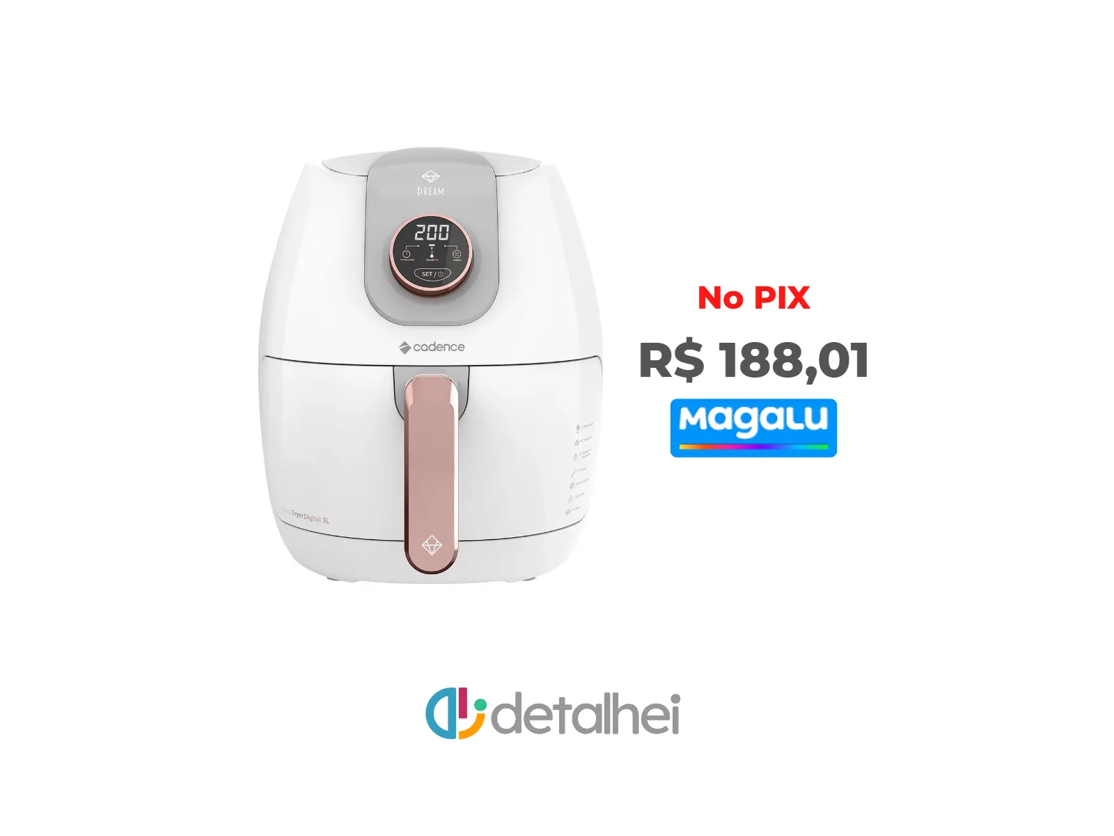 Foto do produto ❗Fritadeira Sem Óleo 3L Cadence Dream Rosé Gold<br/>#Magazine Luiza: <a href="https://harpy.me/6gWlz3QfbOic" target="_blank" rel="nofollow">https://harpy.me/6gWlz3QfbOic</a>