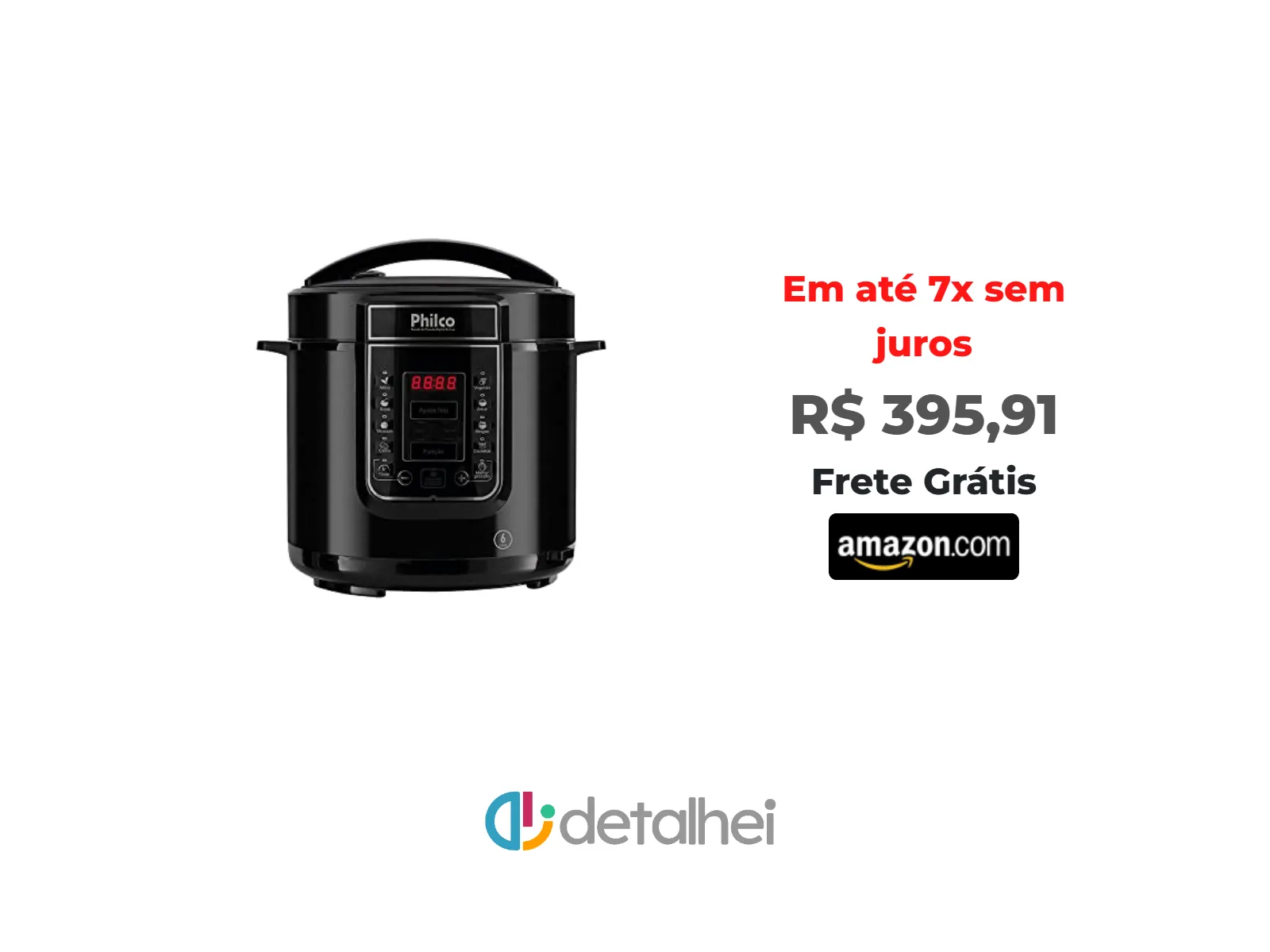 Foto do produto ❗Panela de pressão, Digital inox Ppp01p, 6L, Preto, 110v, Philco<br/>#Amazon: <a href="https://harpy.me/8RTB6Uk1Y6m-" target="_blank" rel="nofollow">https://harpy.me/8RTB6Uk1Y6m-</a>