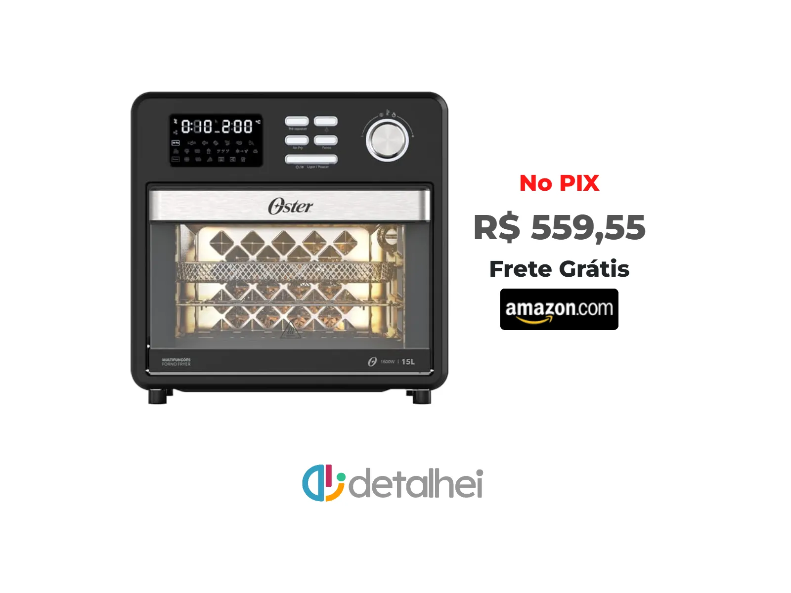 Foto do produto ❗Oster Forno e Fryer 15L Multifunções Compact 10 em 1 OFOR160-220<br/>#Amazon: <a href="https://harpy.me/FHxJyIlVv9pB" target="_blank" rel="nofollow">https://harpy.me/FHxJyIlVv9pB</a>
