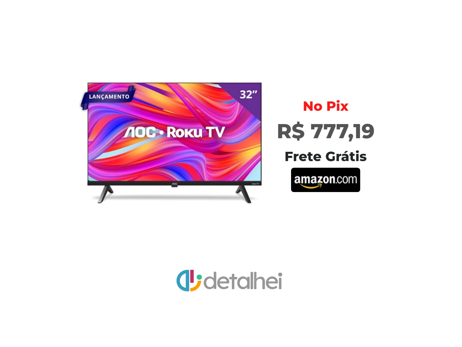 Foto do produto ❗AOC, Smart TV, Roku, 32'' HD, 32S5045/78G, com HDMI, USB, Wi-Fi, Conversor Digital<br/>#Amazon: <a href="https://harpy.me/ySuqP-s5fMxG" target="_blank" rel="nofollow">https://harpy.me/ySuqP-s5fMxG</a>