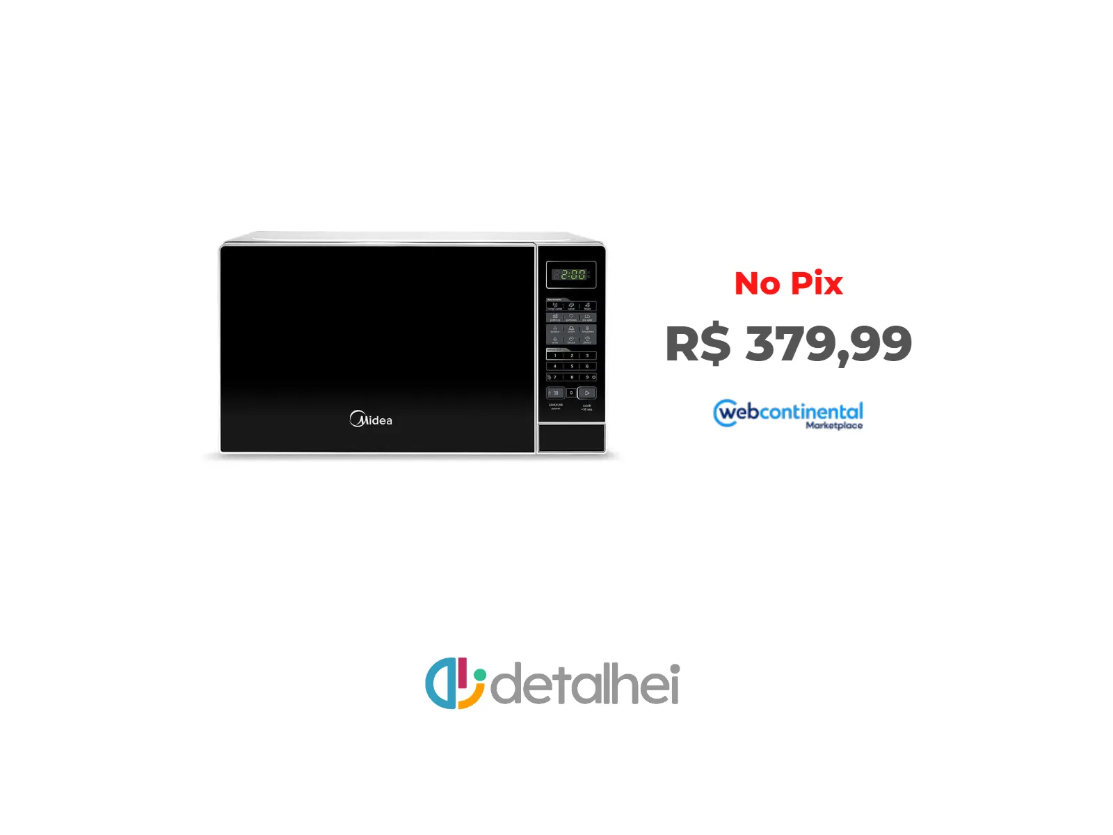 Foto do produto ❗Micro-ondas Midea 20 Litros Branco E Preto MRAS2<br/>#WebContinental: <a href="https://harpy.me/-WJ41GK-LN-j" target="_blank" rel="nofollow">https://harpy.me/-WJ41GK-LN-j</a>