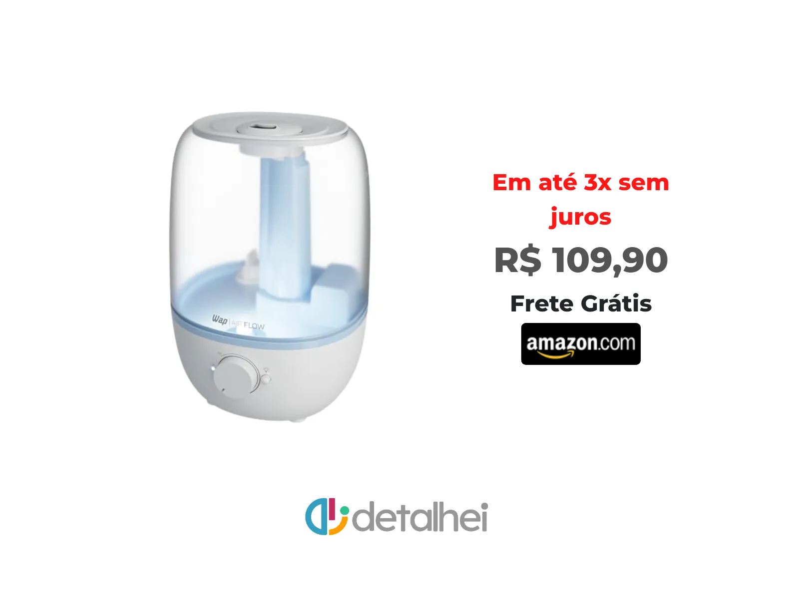 Foto do produto ❗WAP Umidificador de Ar AIR FLOW U2 com Luminária e Difusor de Aromas, 2,3 Litros, Autonomia de até 23 horas, 25W Bivolt<br/>#Amazon: <a href="https://harpy.me/ABKgAwcFXTv1" target="_blank" rel="nofollow">https://harpy.me/ABKgAwcFXTv1</a>