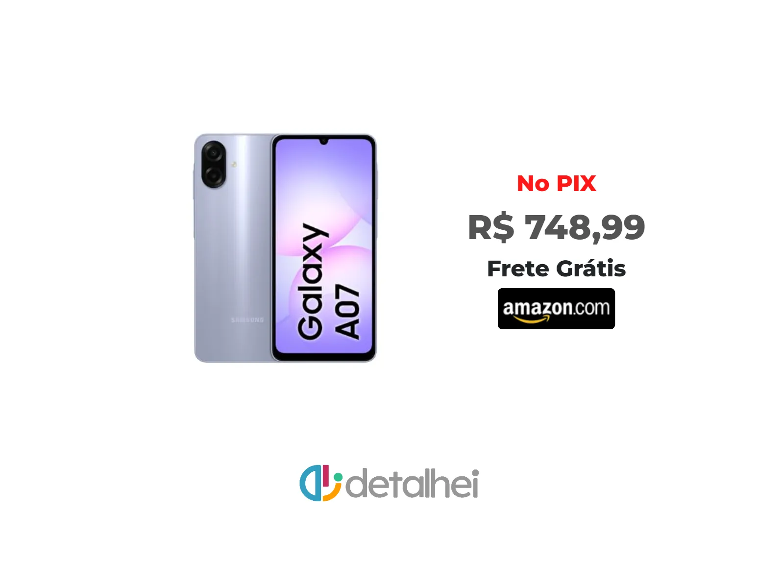 Foto do produto ❗Celular Samsung Galaxy A07 256GB, 8GB, Câm. 50MP, Tela 6.7" - Violeta<br/>#Amazon: <a href="https://harpy.me/mtYE2XJh-S3w" target="_blank" rel="nofollow">https://harpy.me/mtYE2XJh-S3w</a>