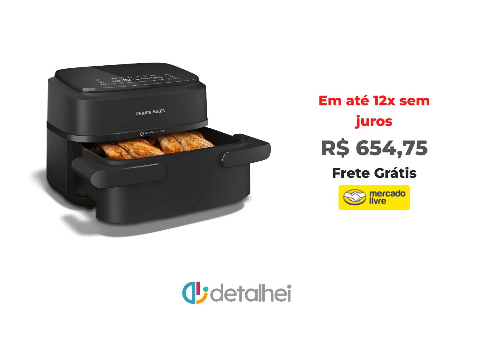 Foto do produto ❗Fritadeira Airfryer Série 1000 Duplo Cesto 7,1l Philips<br/>#Mercado Livre: <a href="https://harpy.me/qsiPzDt4BxNE" target="_blank" rel="nofollow">https://harpy.me/qsiPzDt4BxNE</a>