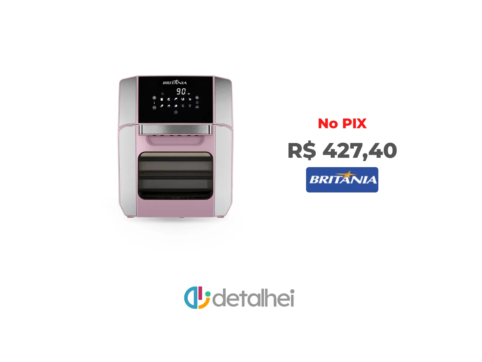 Foto do produto ❗Air Fryer Oven Rosa Britânia 12L 1800W BFR2150RS<br/>#Britânia: <a href="https://harpy.me/kFNdtoDBQUta" target="_blank" rel="nofollow">https://harpy.me/kFNdtoDBQUta</a>