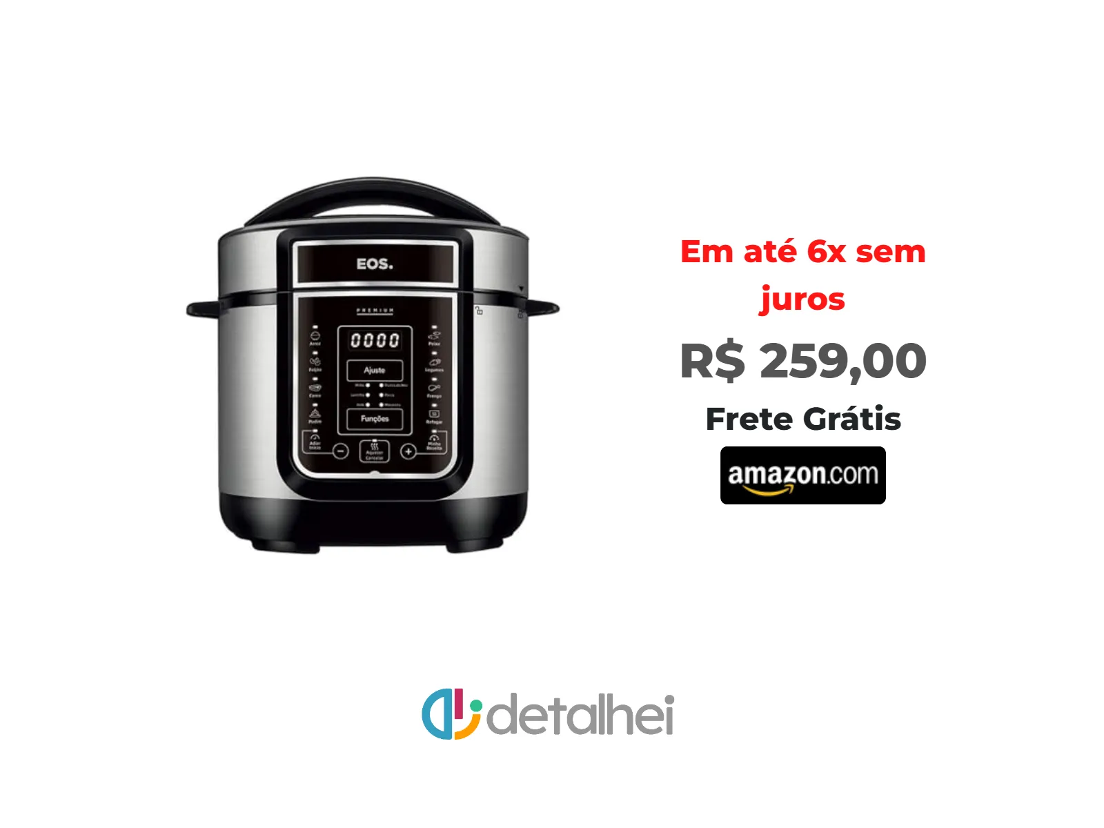 Foto do produto ❗Panela de Pressão Elétrica 3 Litros Eos Multicooker Digital Inox Epp30di 110v<br/>#Amazon: <a href="https://harpy.me/f5R7lQ9kxLNm" target="_blank" rel="nofollow">https://harpy.me/f5R7lQ9kxLNm</a>