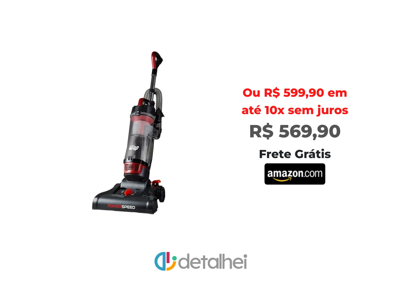 Foto do produto ❗WAP Aspirador de Pó Vertical POWER SPEED 2 em 1, Compacto, 3 Litros, com Mangueira Extensível, 133mbar 2000W 127V<br/>#Amazon: <a href="https://harpy.me/8LxhylLuG2sd" target="_blank" rel="nofollow">https://harpy.me/8LxhylLuG2sd</a>