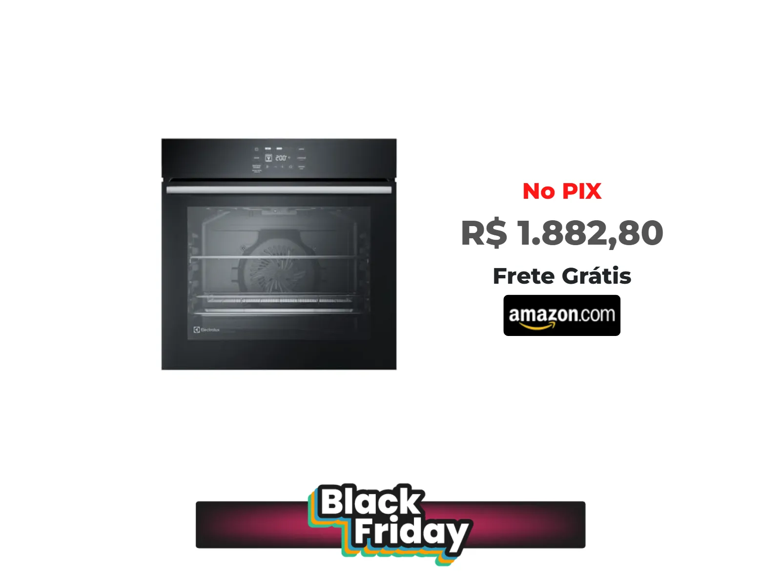 Foto do produto ❗Electrolux Forno de Embutir Elétrico Electrolux 80L Experience Air fryer, PerfectCook360 e Painel Touch (OE8EA) 220V<br/>#Amazon: <a href="https://harpy.me/Uisb6JZYdsI-" target="_blank" rel="nofollow">https://harpy.me/Uisb6JZYdsI-</a>