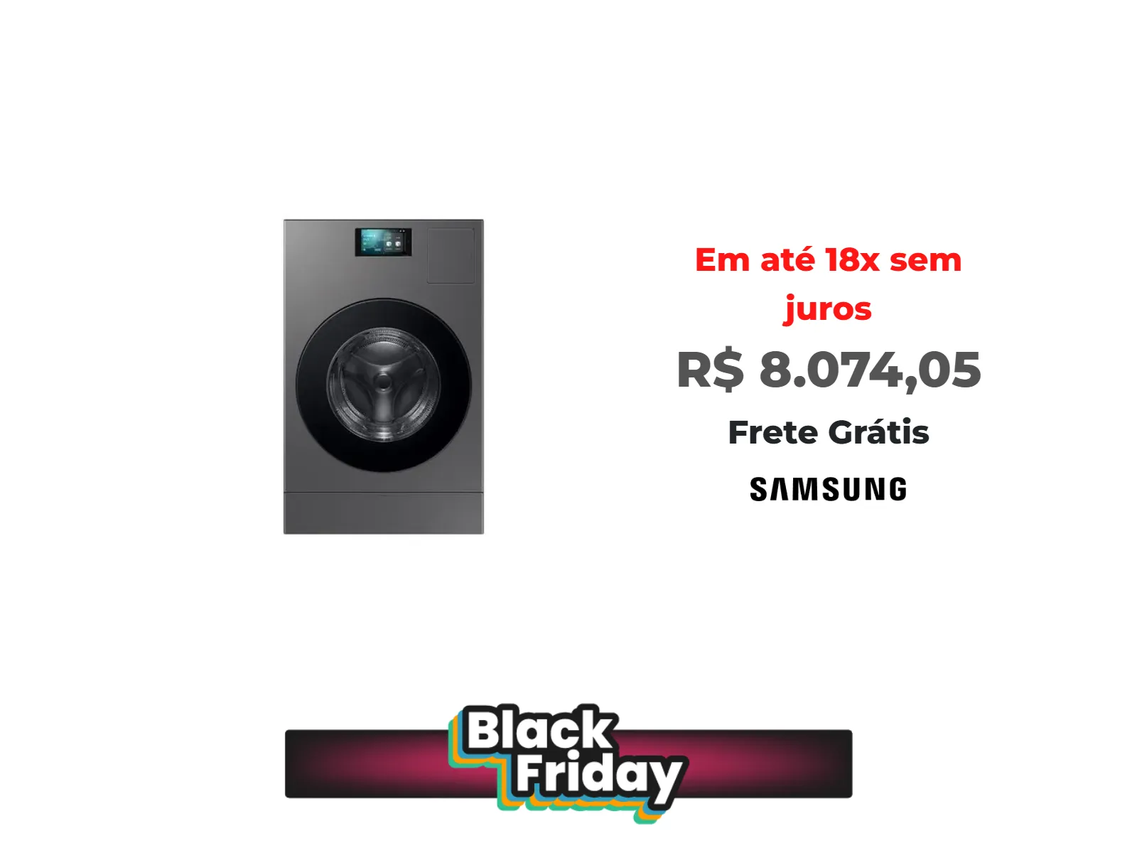 Foto do produto ❗Lava e Seca Bespoke Samsung AI Laundry Heat Pump WD20D Inox 20kg<br/>#Samsung: <a href="https://harpy.me/3FBNL_48bpMM" target="_blank" rel="nofollow">https://harpy.me/3FBNL_48bpMM</a>