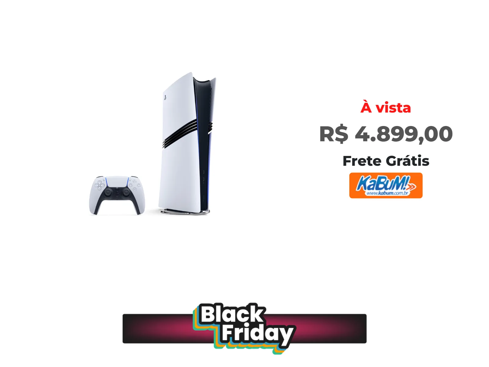 Foto do produto ❗Console PlayStation 5 Pro Sony, SSD 2TB, Com Controle Sem Fio DualSense, Branco<br/>#Kabum: <a href="https://harpy.me/eva0MgTBE8UT" target="_blank" rel="nofollow">https://harpy.me/eva0MgTBE8UT</a>