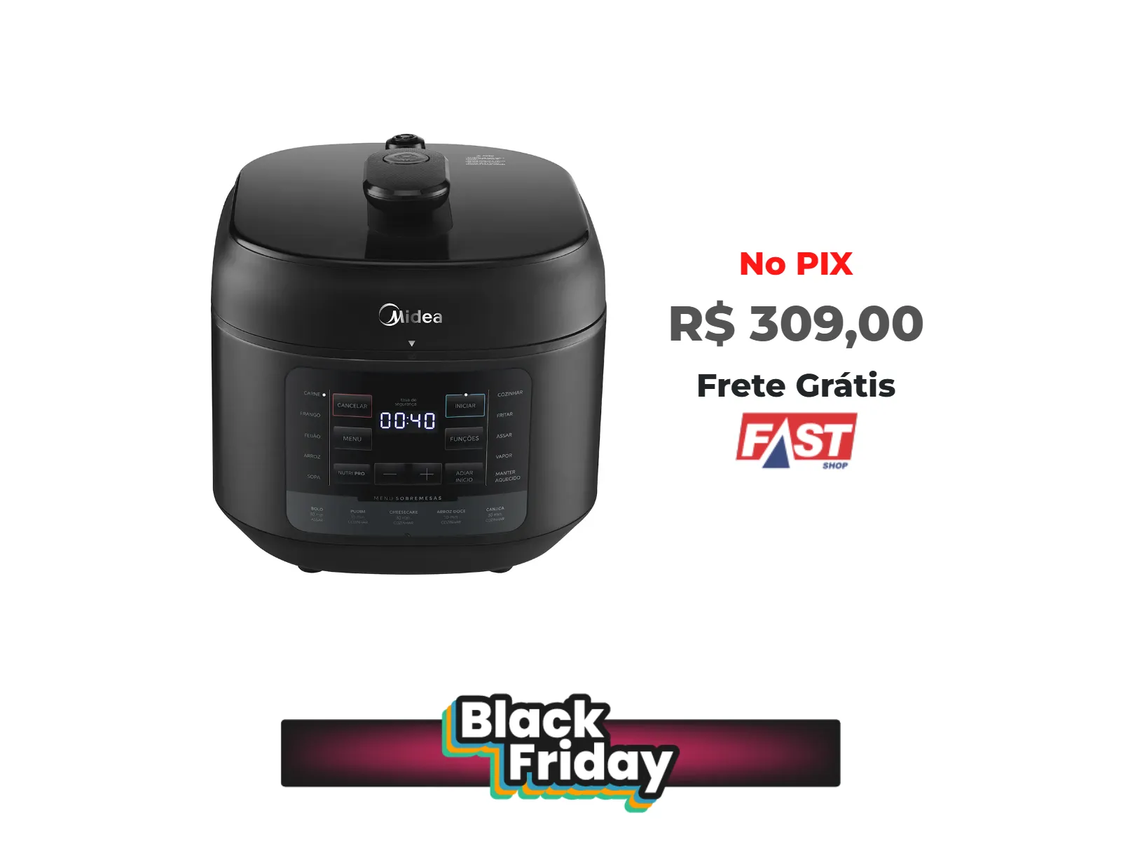 Foto do produto ❗Panela de Pressão Elétrica 5L Midea NutriPro Preta - PPD5<br/>#Fast Shop: <a href="https://harpy.me/moj2zqXEbvGy" target="_blank" rel="nofollow">https://harpy.me/moj2zqXEbvGy</a>