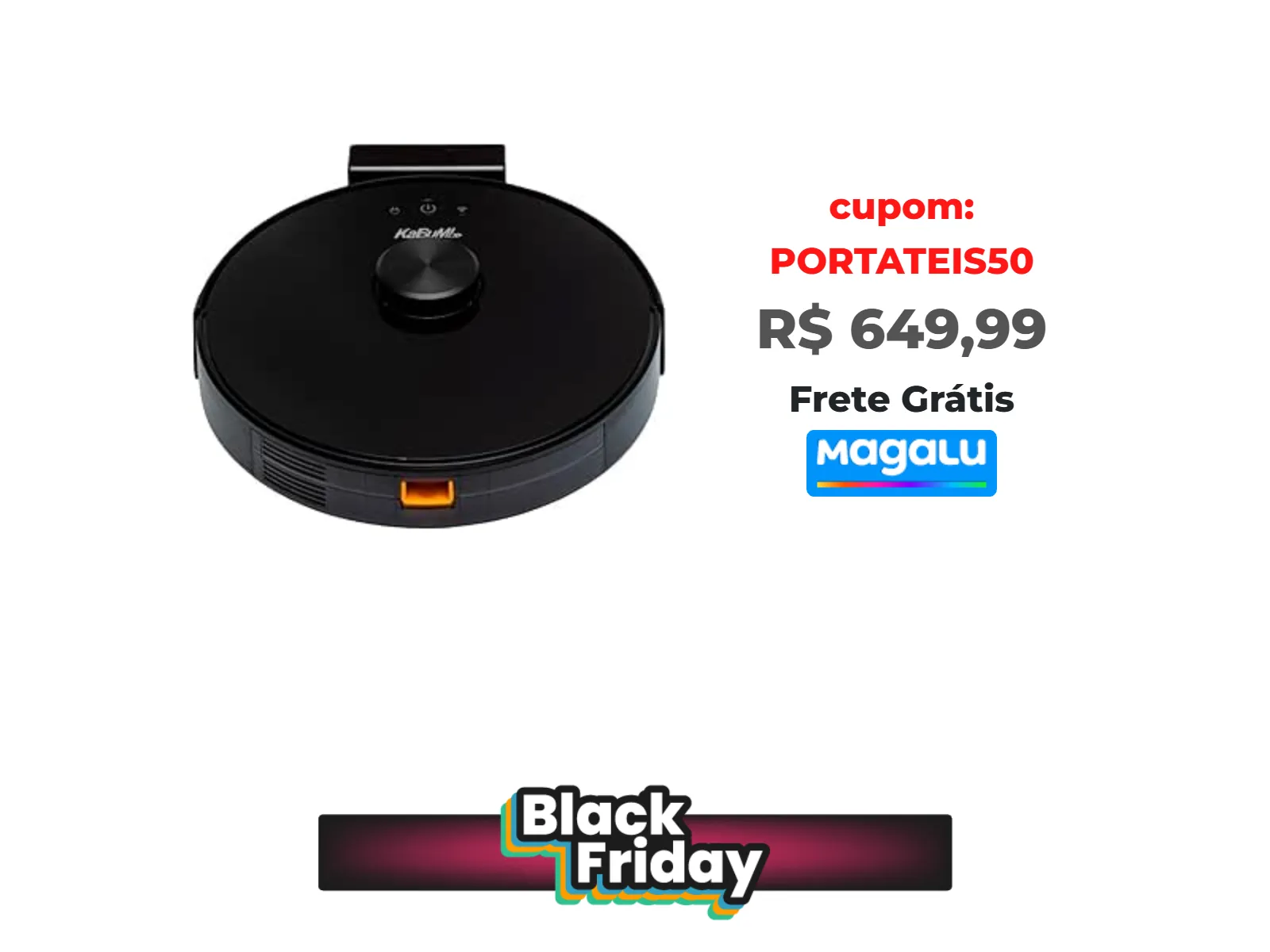 Foto do produto ❗Robô Aspirador Kabum 700 com Mapeamento<br/>#Magazine Luiza: <a href="https://harpy.me/YLnqlvk20qm3" target="_blank" rel="nofollow">https://harpy.me/YLnqlvk20qm3</a>