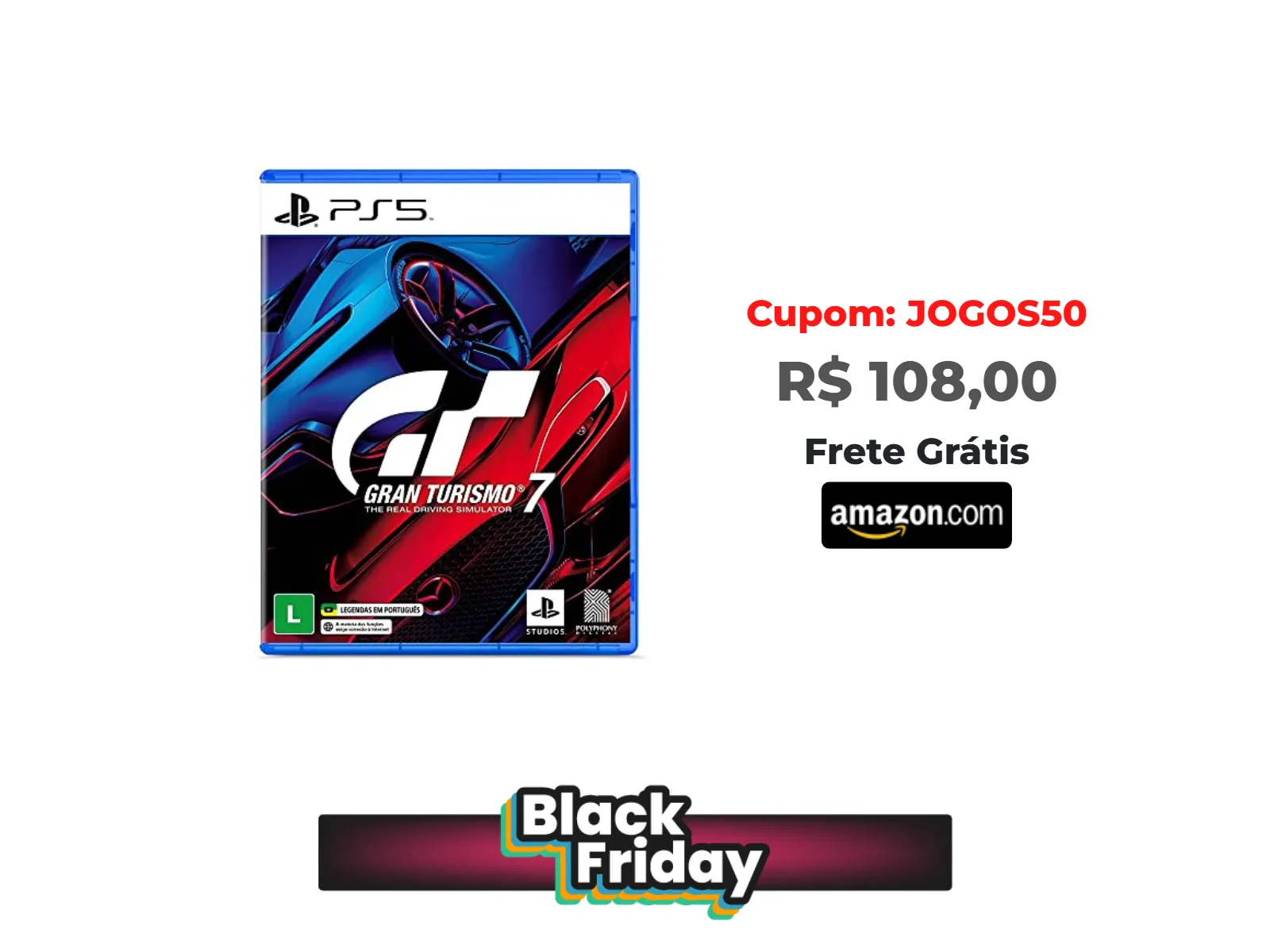 Foto do produto ❗Gran Turismo 7 Edição Padrão - PlayStation 5<br/>#Amazon: <a href="https://harpy.me/RFyazmWtRcj0" target="_blank" rel="nofollow">https://harpy.me/RFyazmWtRcj0</a>