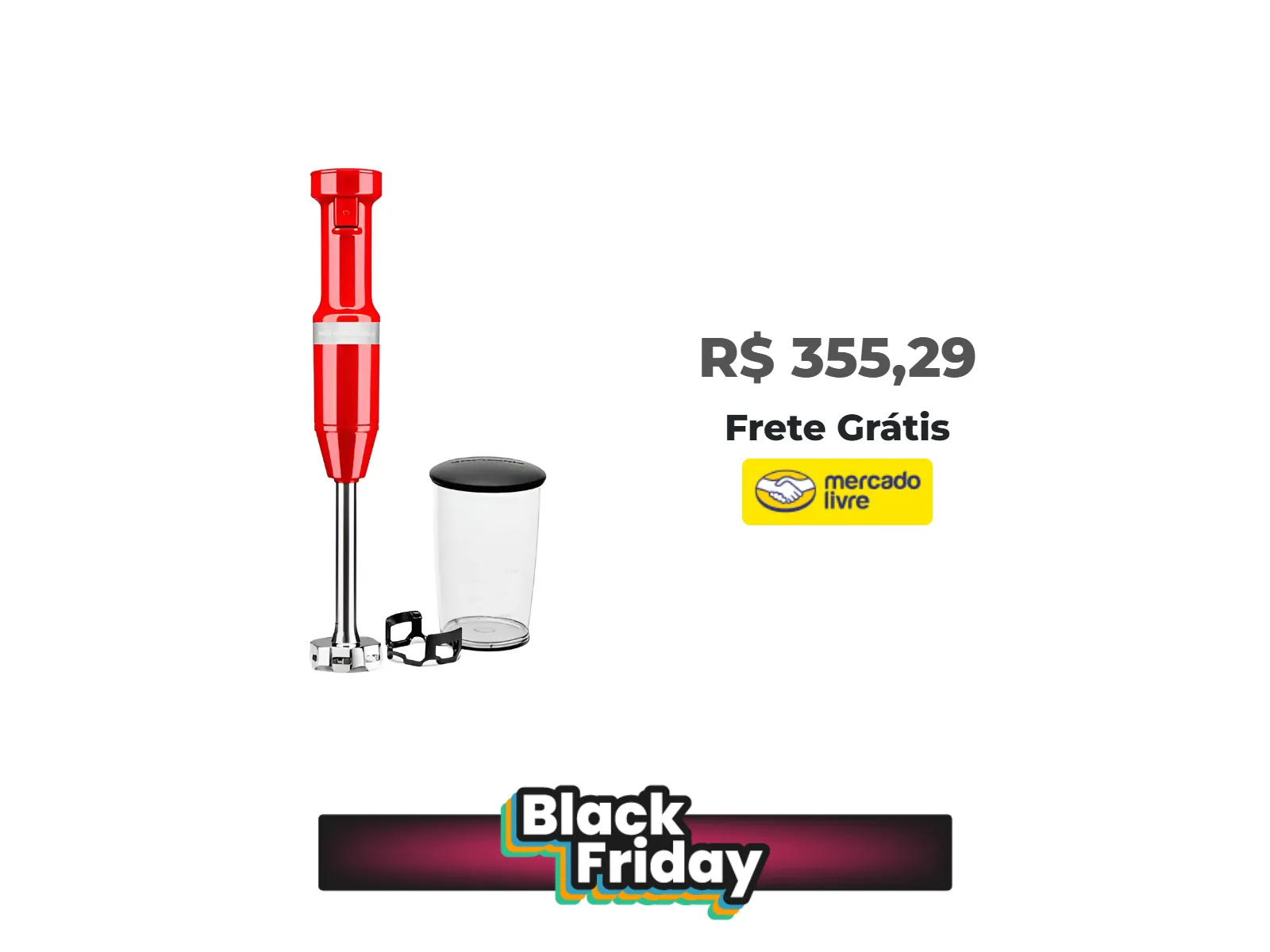 Foto do produto ❗Mixer De Mão Kitchenaid Empire Red Velocidade Variável 0,7 L<br/>#Mercado Livre: <a href="https://harpy.me/s4vVrF-4E3E6" target="_blank" rel="nofollow">https://harpy.me/s4vVrF-4E3E6</a>