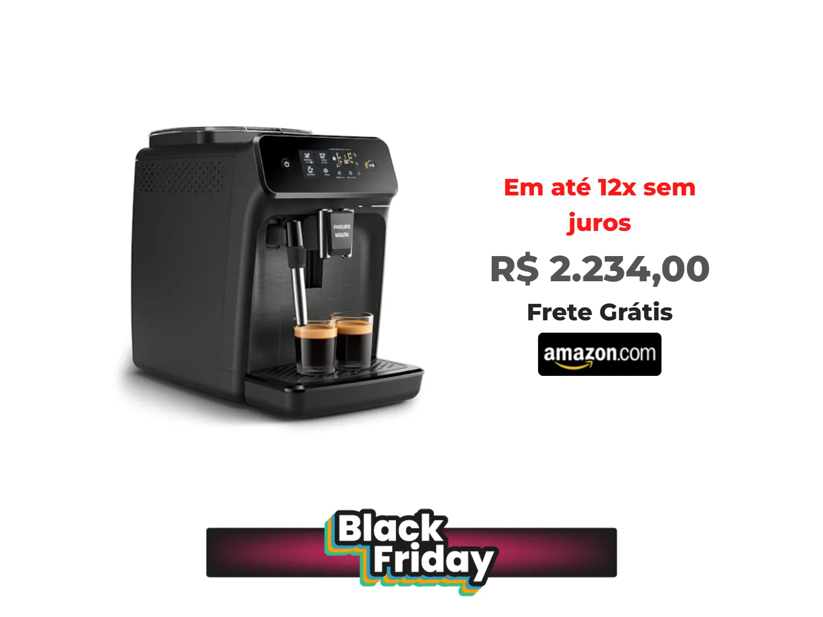 Foto do produto ❗Cafeteira Espresso Automática Série 1200 Philips Walita, Preta, 1500W, 220v - EP1220/12<br/>#Amazon: <a href="https://harpy.me/-ss3To3G-QfQ" target="_blank" rel="nofollow">https://harpy.me/-ss3To3G-QfQ</a>