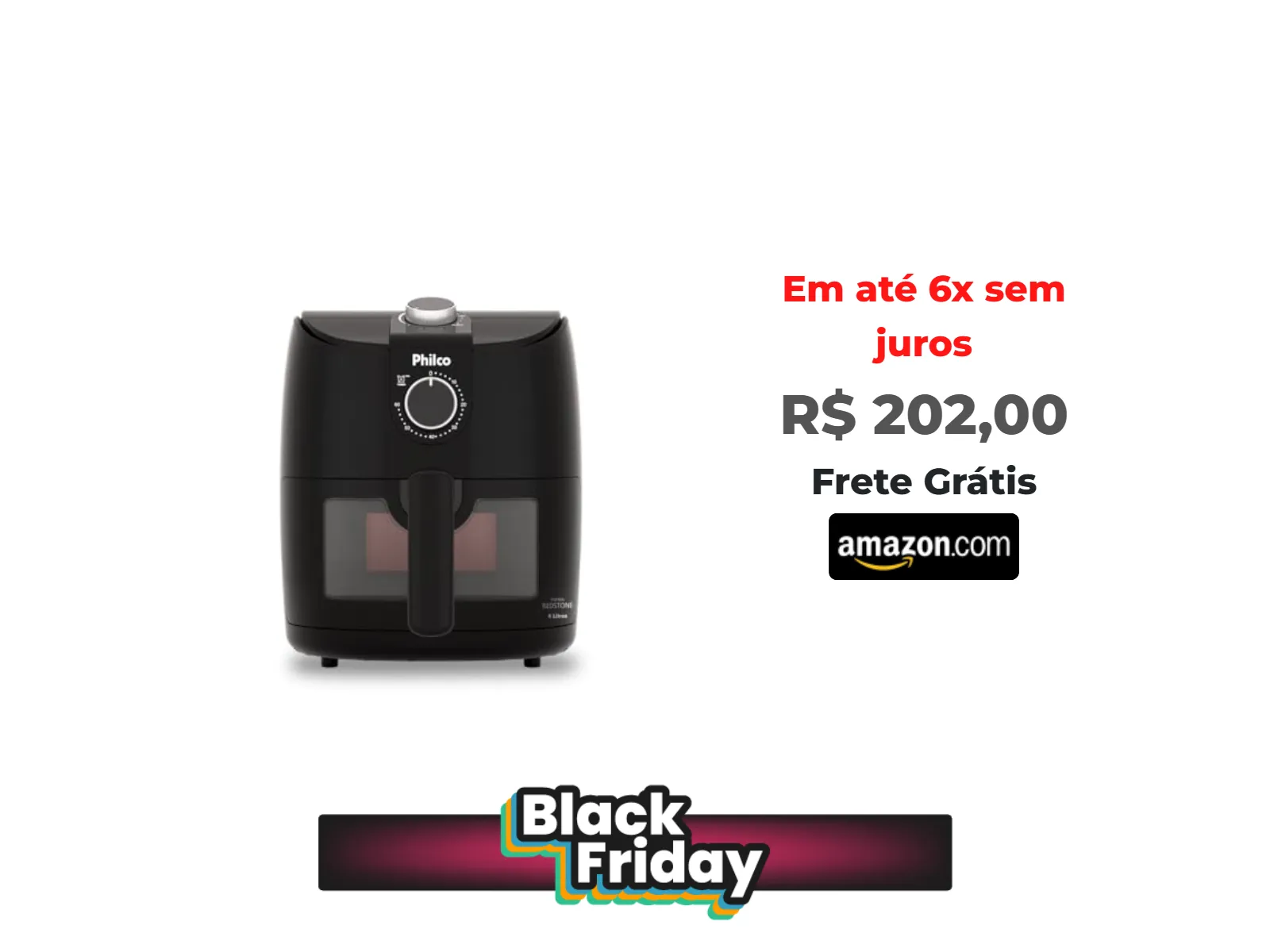 Foto do produto ❗Air Fryer Philco 4L Revestimento Redstone 1500W PAF40A 220V<br/>#Amazon: <a href="https://harpy.me/Sm4glB_KxGoB" target="_blank" rel="nofollow">https://harpy.me/Sm4glB_KxGoB</a>