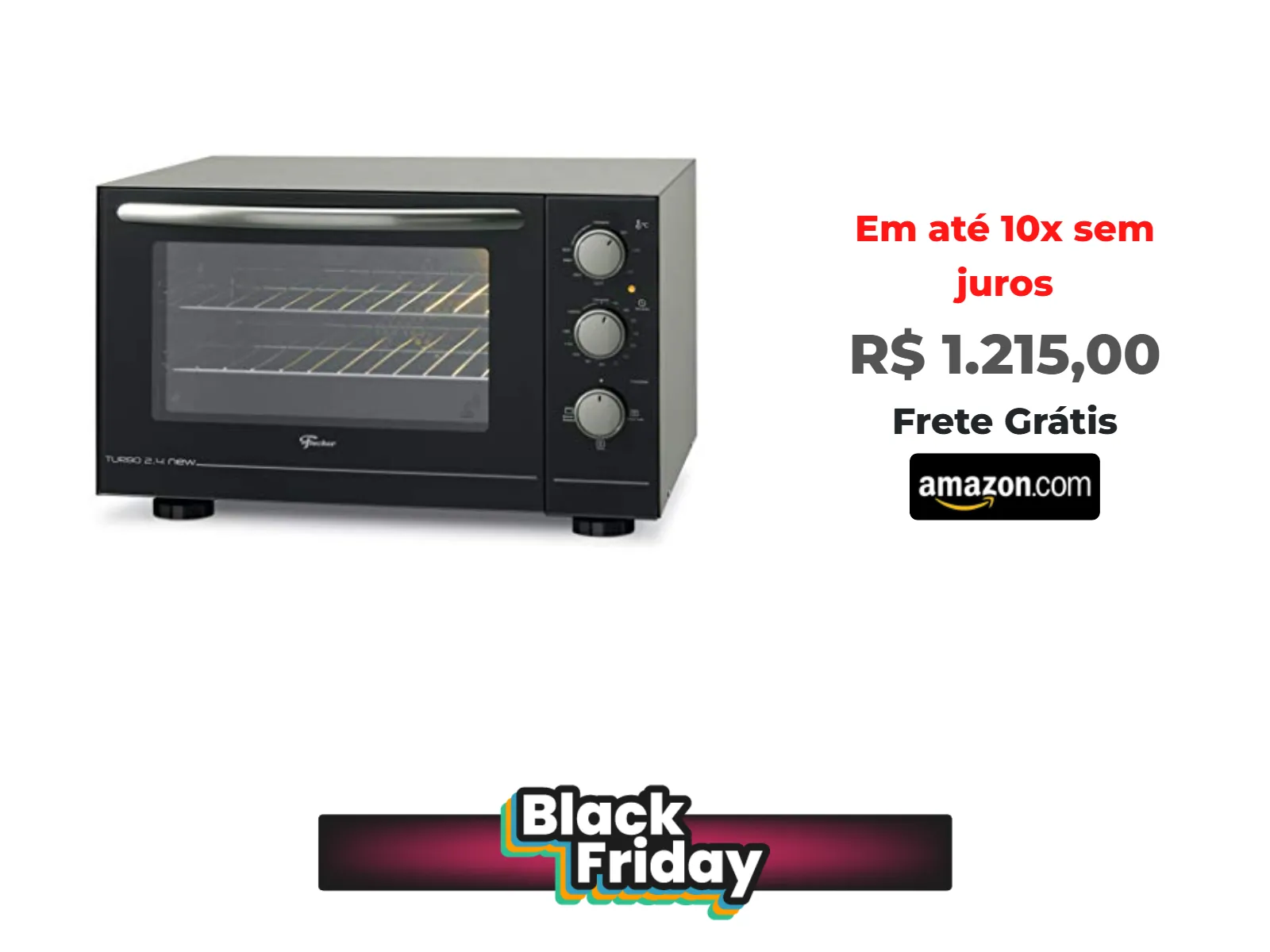 Foto do produto ❗FISCHER FORNO ELÉTRICO BANCADA TURBO 2.4 NEW 48L AÇO PINTADO 220V - 26573-58032<br/>#Amazon: <a href="https://harpy.me/ipA1uNLLkUPw" target="_blank" rel="nofollow">https://harpy.me/ipA1uNLLkUPw</a>