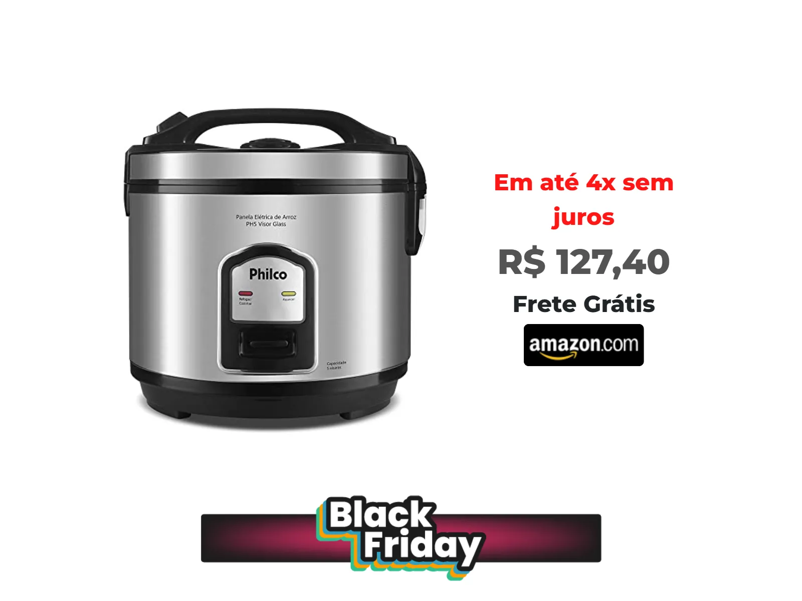 Foto do produto ❗PANELA DE ARROZ PH5P VISOR GLASS INOX 127V<br/>#Amazon: <a href="https://harpy.me/SUryZi_jhM0M" target="_blank" rel="nofollow">https://harpy.me/SUryZi_jhM0M</a>