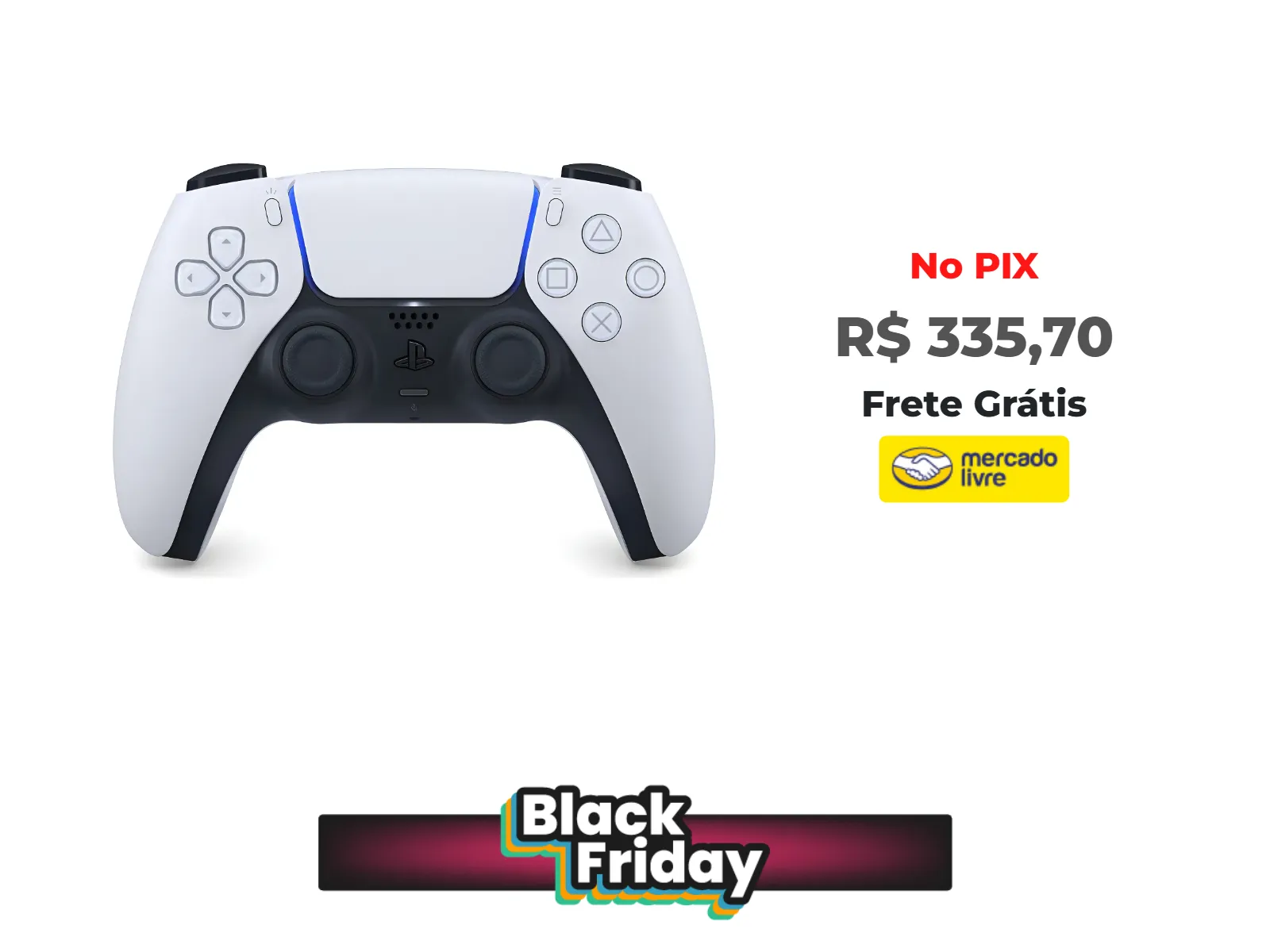 Foto do produto ❗Controle Joystick Sem Fio Sony Playstation Dualsense Branco<br/>#Mercado Livre: <a href="https://harpy.me/wOdK9DogvkYp" target="_blank" rel="nofollow">https://harpy.me/wOdK9DogvkYp</a>