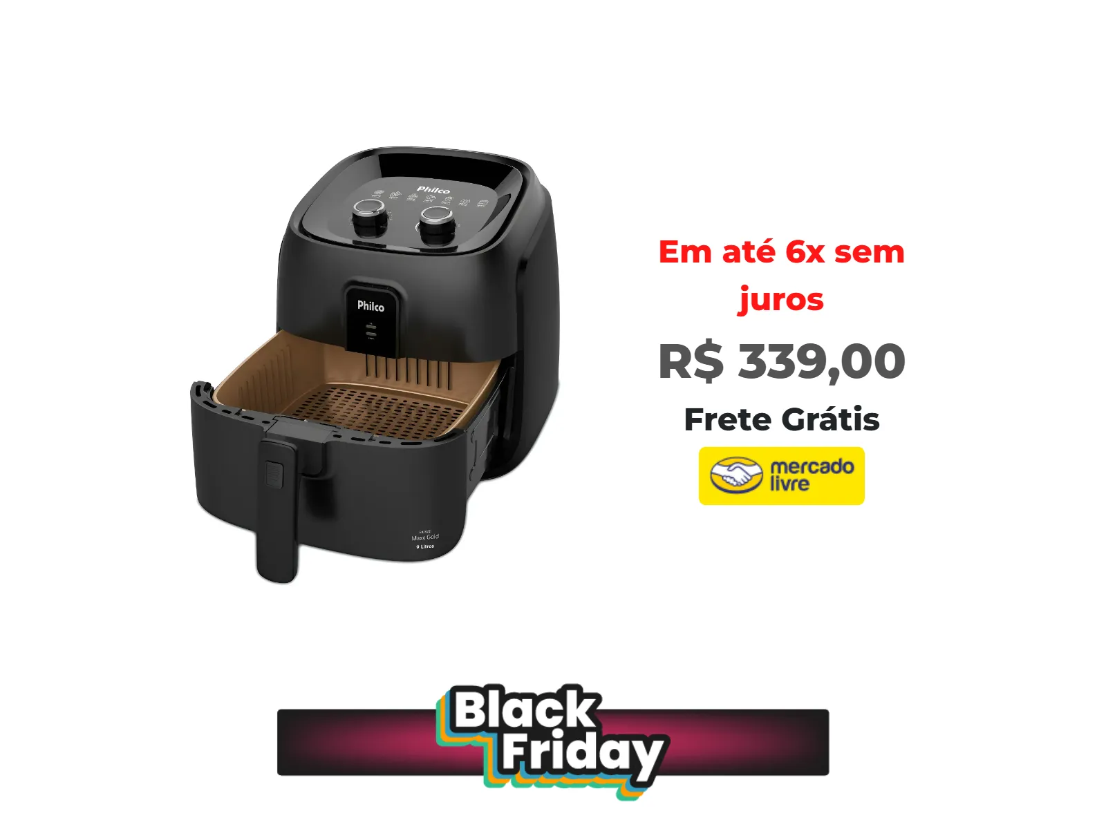 Foto do produto ❗Fritadeira De Ar Paf90b 9l 2000w Cesto Quadrado Preto Philco<br/>#Mercado Livre: <a href="https://harpy.me/eFTKFj4uW-ET" target="_blank" rel="nofollow">https://harpy.me/eFTKFj4uW-ET</a>