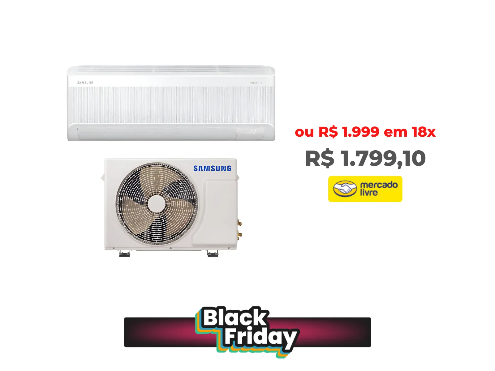 Foto do produto ❗Ar-condicionado Split Samsung Inverter Windfree Ai 12.000 Btus Frio Sem Vento<br/>#Mercado Livre: <a href="https://harpy.me/RRkzSSXi4F3u" target="_blank" rel="nofollow">https://harpy.me/RRkzSSXi4F3u</a>