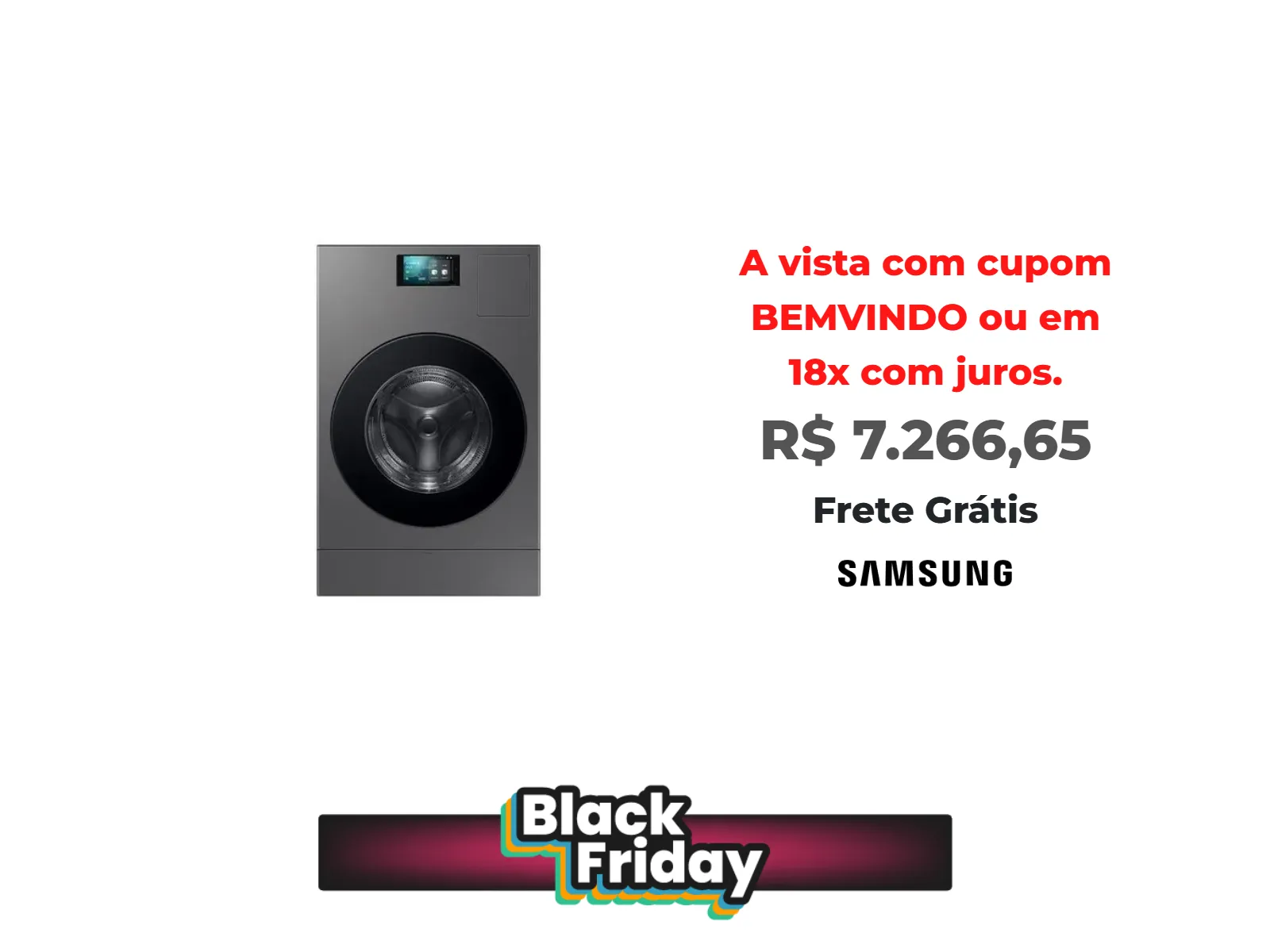 Foto do produto ❗Lava e Seca Bespoke Samsung AI Laundry Heat Pump WD20D Inox 20kg<br/>#Samsung: <a href="https://harpy.me/g17TKcDvt4bN" target="_blank" rel="nofollow">https://harpy.me/g17TKcDvt4bN</a>