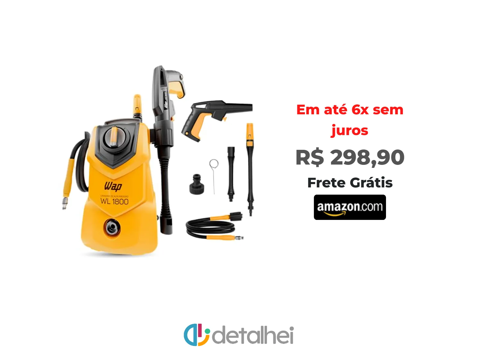 Foto do produto ❗WAP Lavadora de Alta Pressão WL 1800 360L/h Portátil, com Jato em Leque e Concentrado 1500psi 1400W 220V<br/>#Amazon: <a href="https://harpy.me/BoGUzOwxQtpn" target="_blank" rel="nofollow">https://harpy.me/BoGUzOwxQtpn</a>